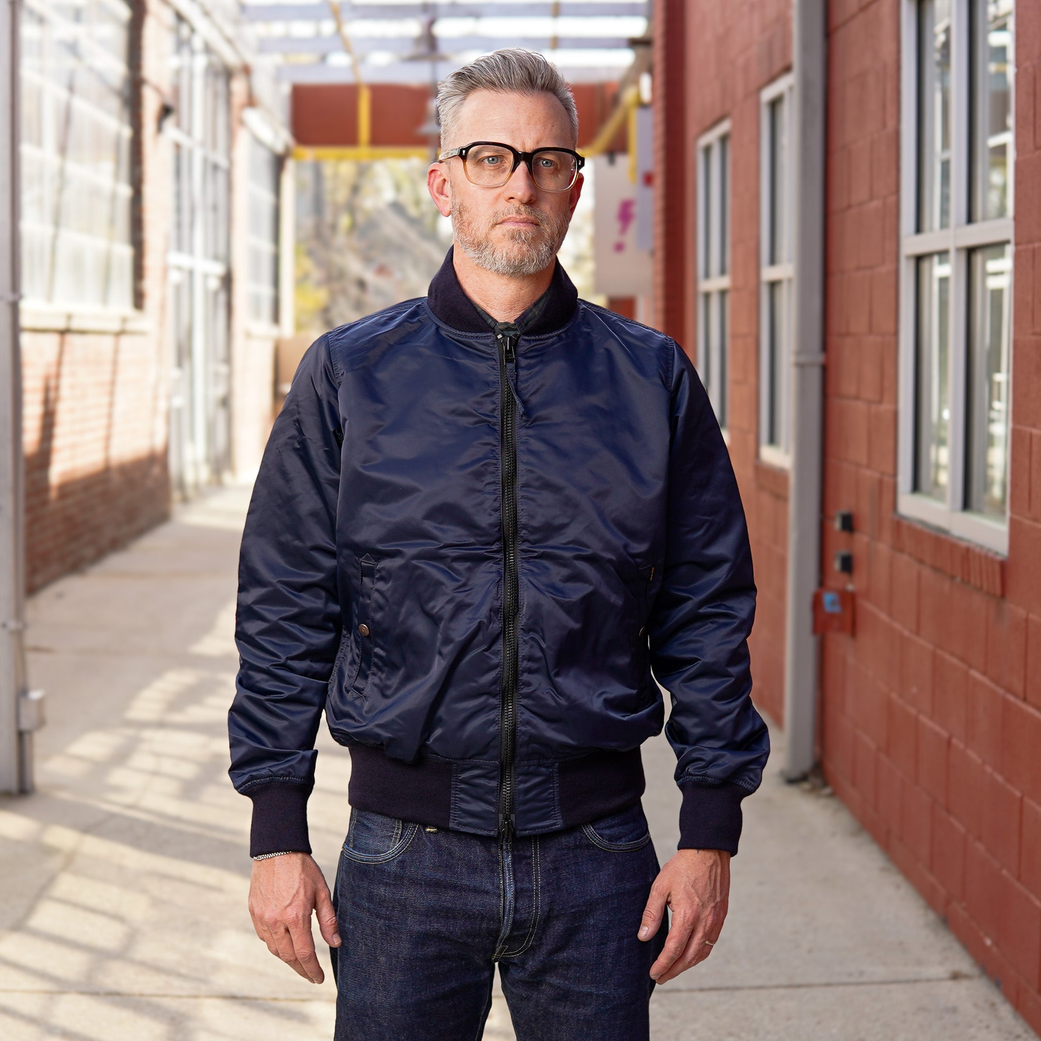 Iron Heart IHM-50-NAV 4.8oz Nylon Type L-2B Jacket - Navy – Guilty