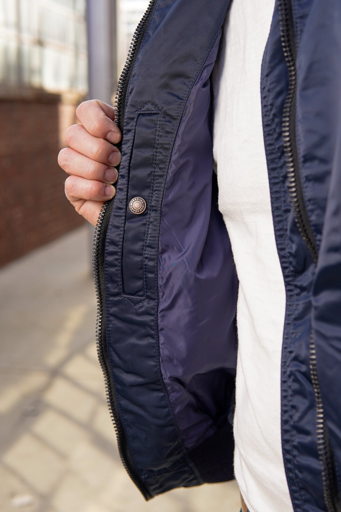 Iron Heart IHM-50-NAV 4.8oz Nylon Type L-2B Jacket - Navy