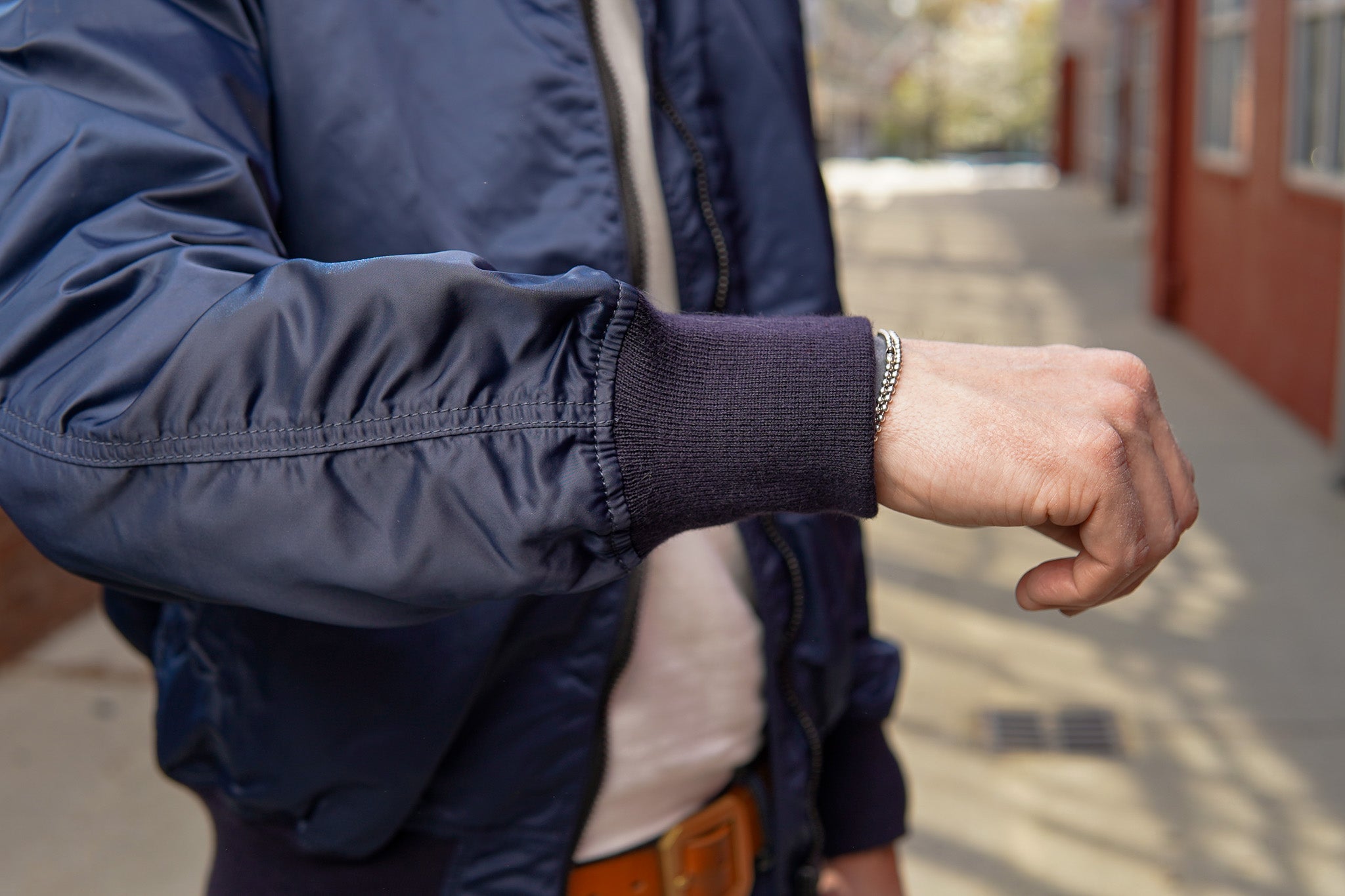 Iron Heart IHM-50-NAV 4.8oz Nylon Type L-2B Jacket - Navy