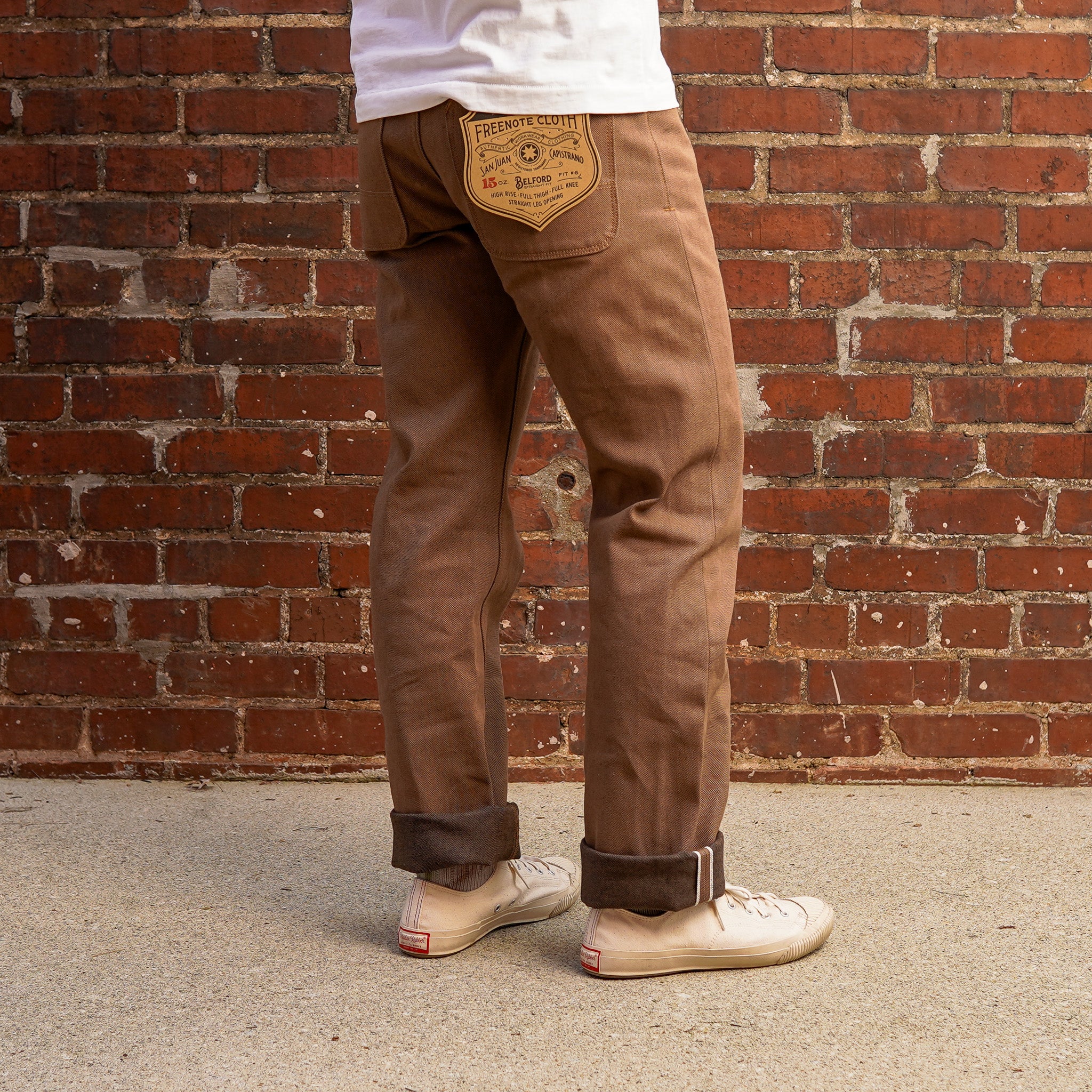 Freenote Cloth Belford Straight Cut - 15oz Light Brown Denim