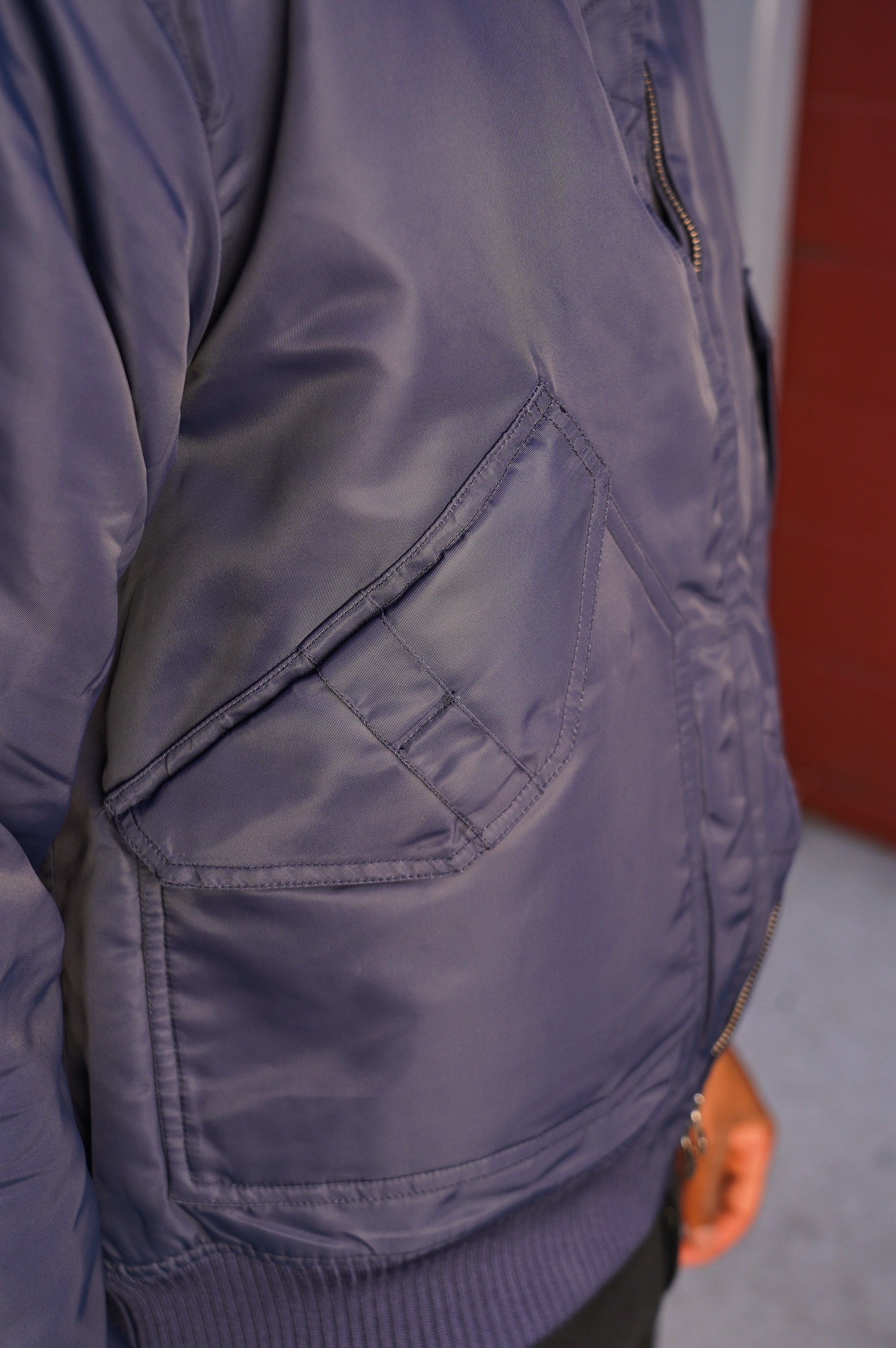 3sixteen CWU Flight Jacket - Blue Aviator Satin