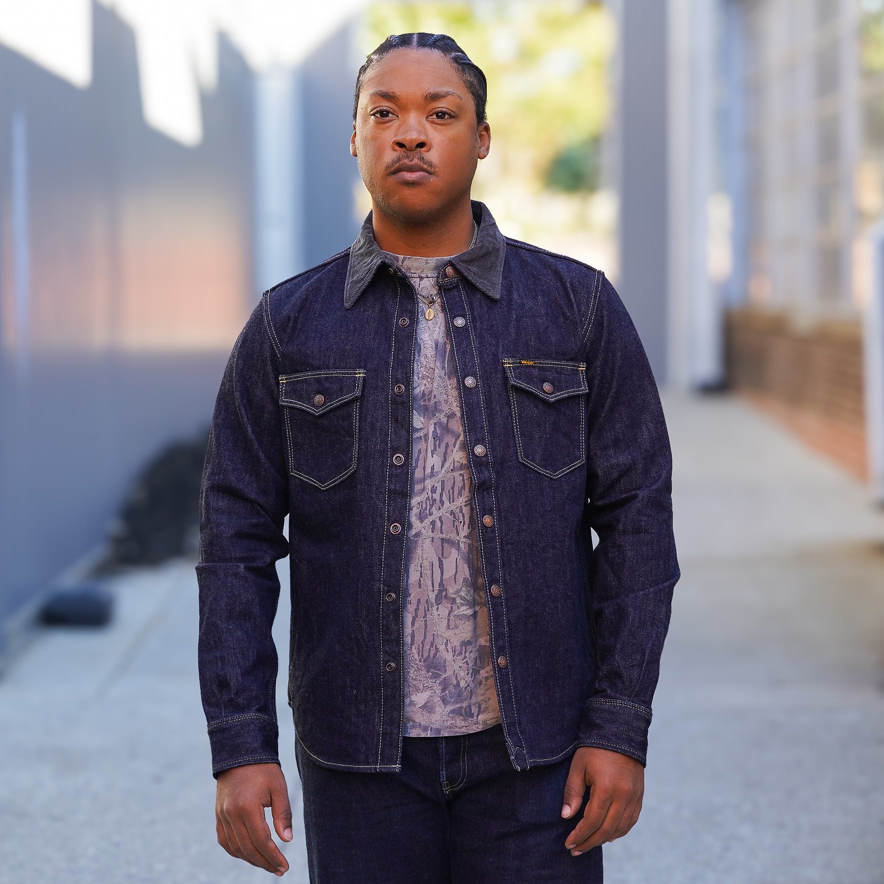 Iron Heart IHSH-427-IND 16oz Selvedge Denim CPO Shirt