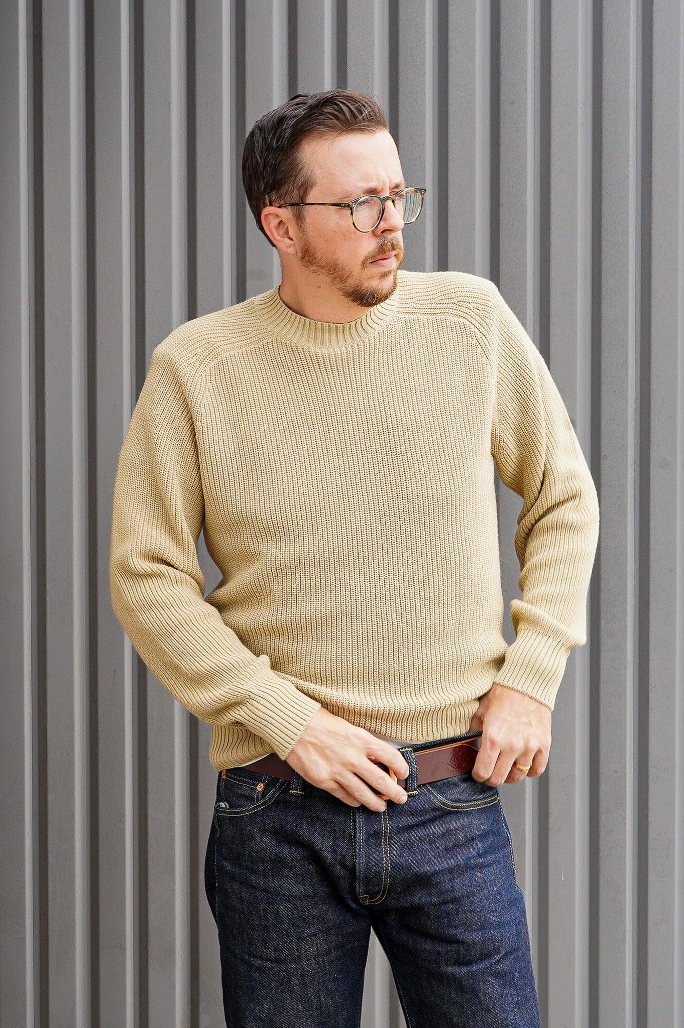 3sixteen Pima Cotton Crewneck Sweater - Sand