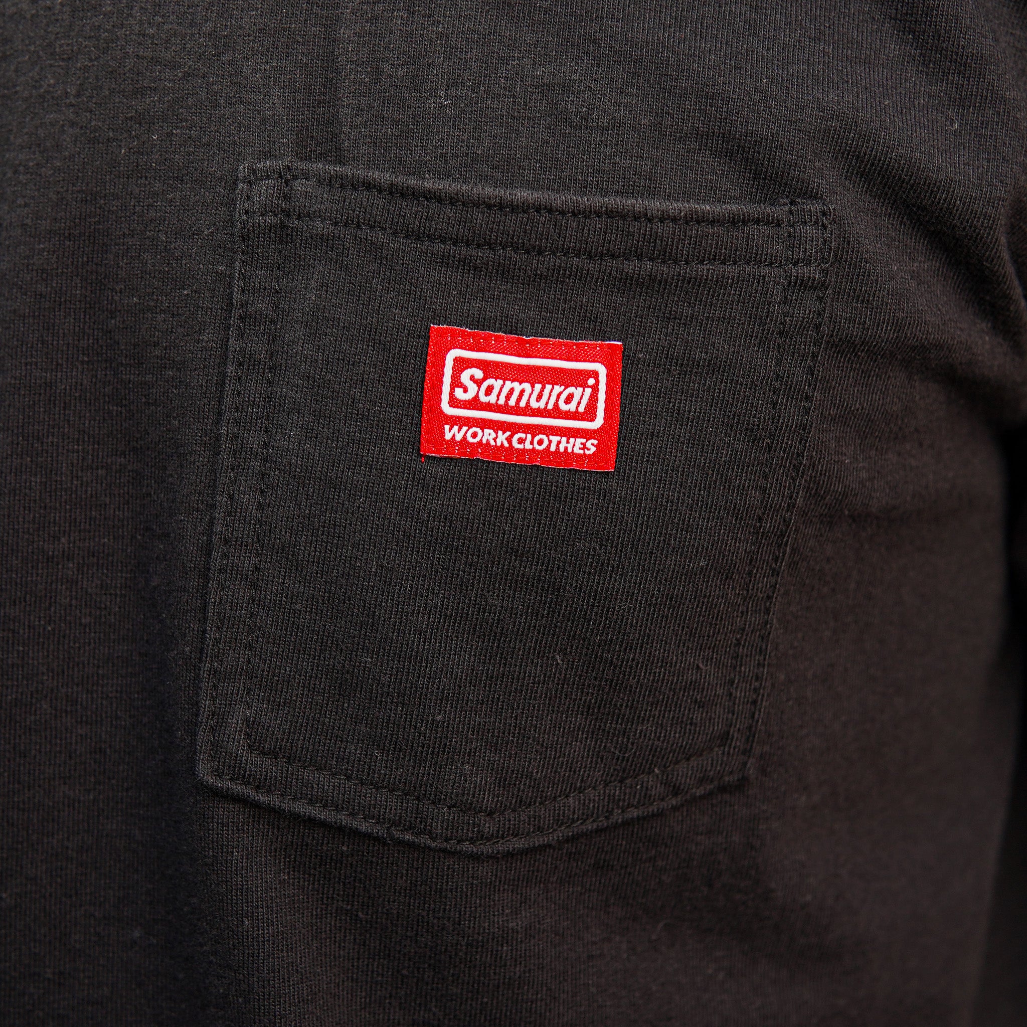 Samurai SWCT-101L Heavy Weight Pocket T-Shirt (Longer Length) - Black