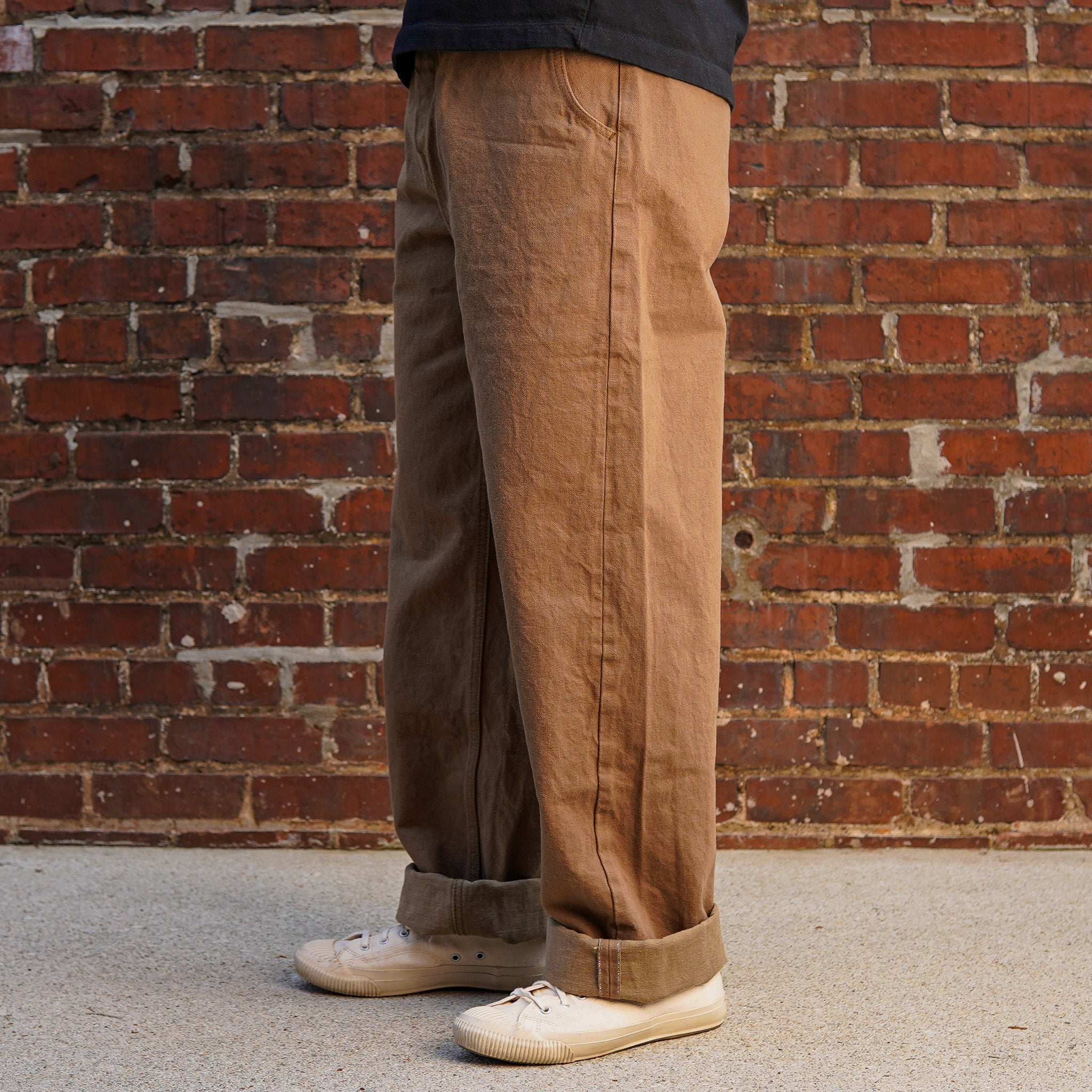 Samurai SJ48CP 15oz Khaki Chino - Wide Straight Trousers – Guilty