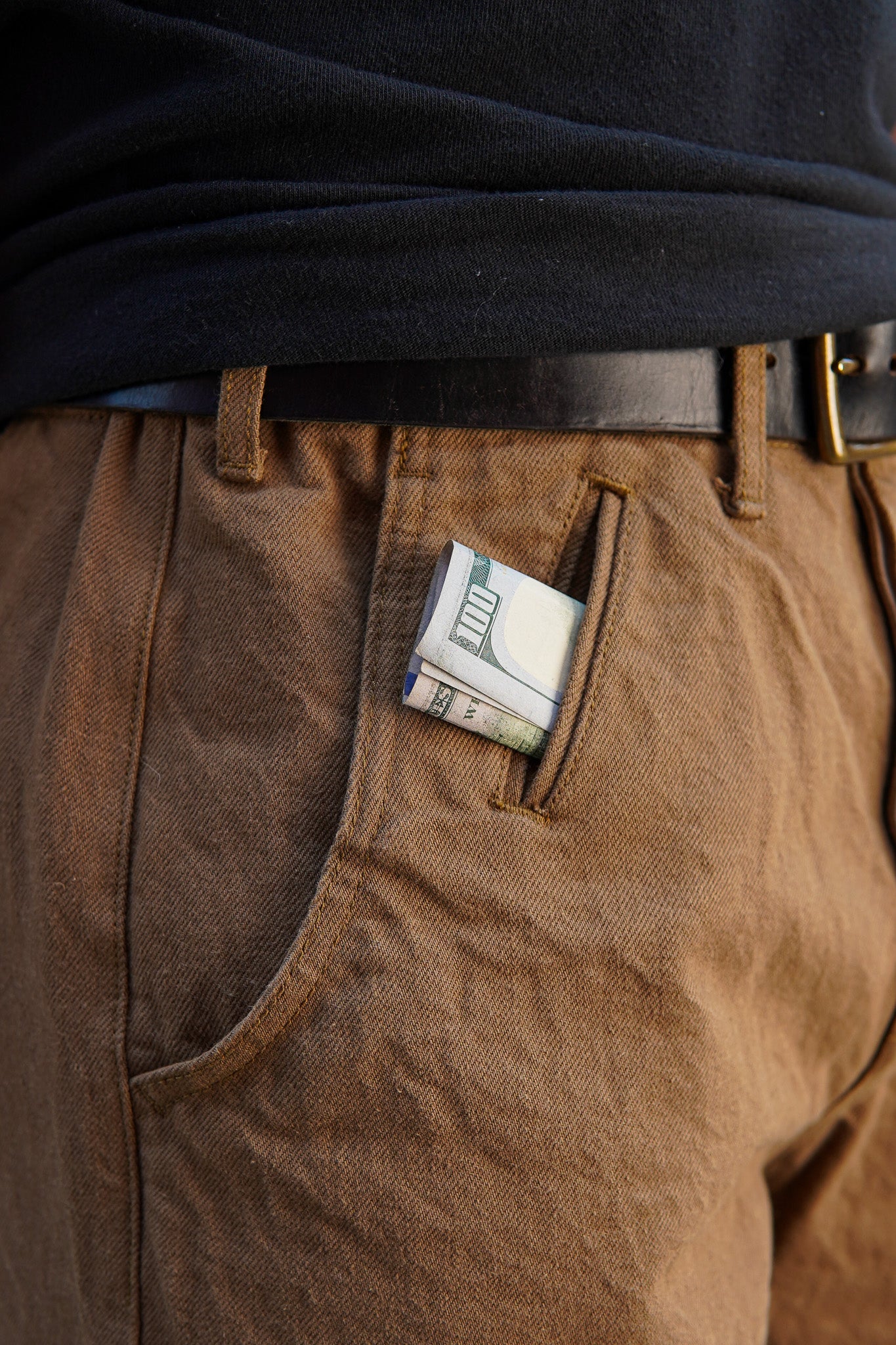 Samurai SJ48CP 15oz Khaki Chino - Wide Straight Trousers