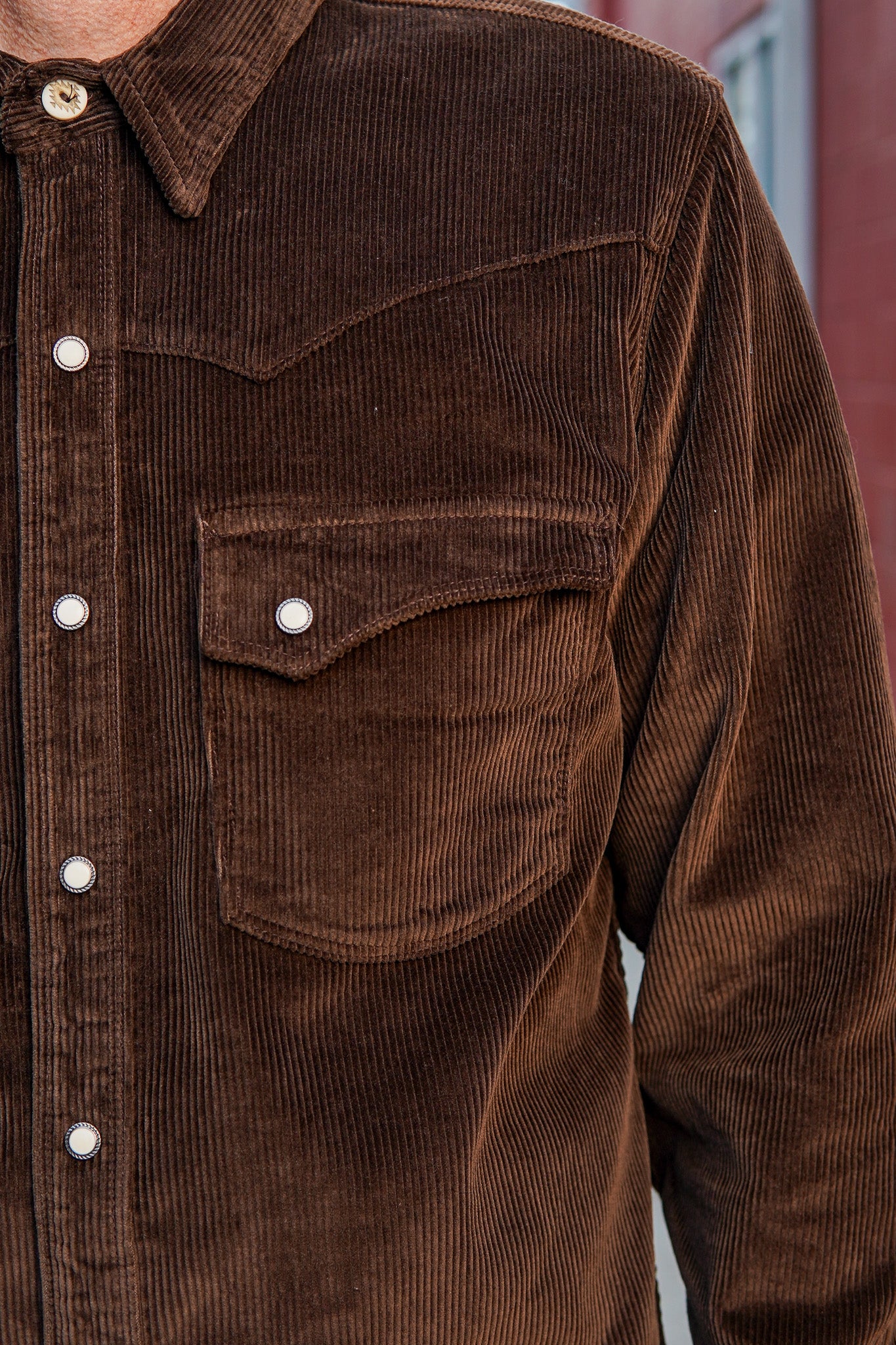 Freenote Cloth Calico Western Shirt - Espresso Corduroy