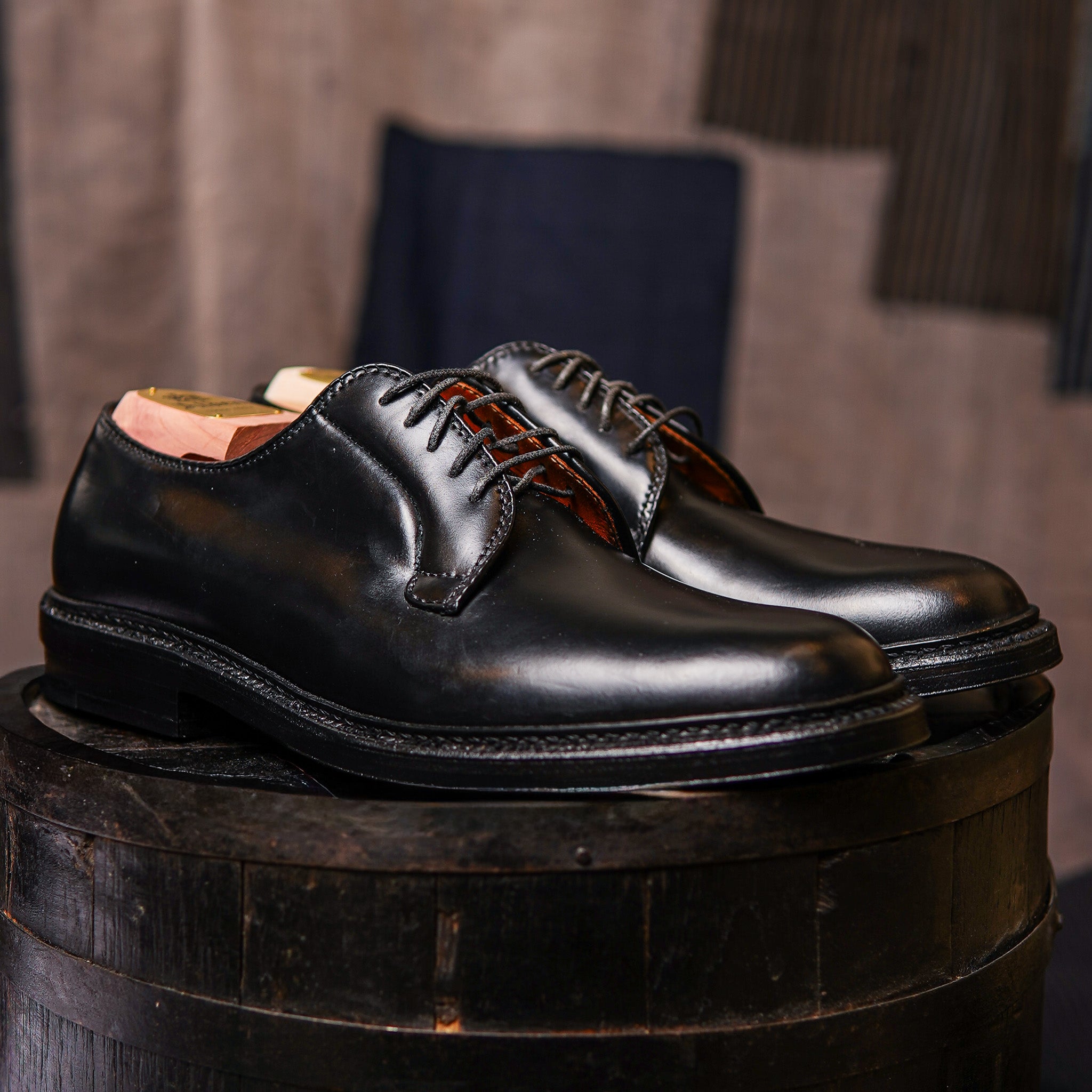 Alden 9901 Plain Toe Blucher - Black Shell Cordovan – Guilty Party