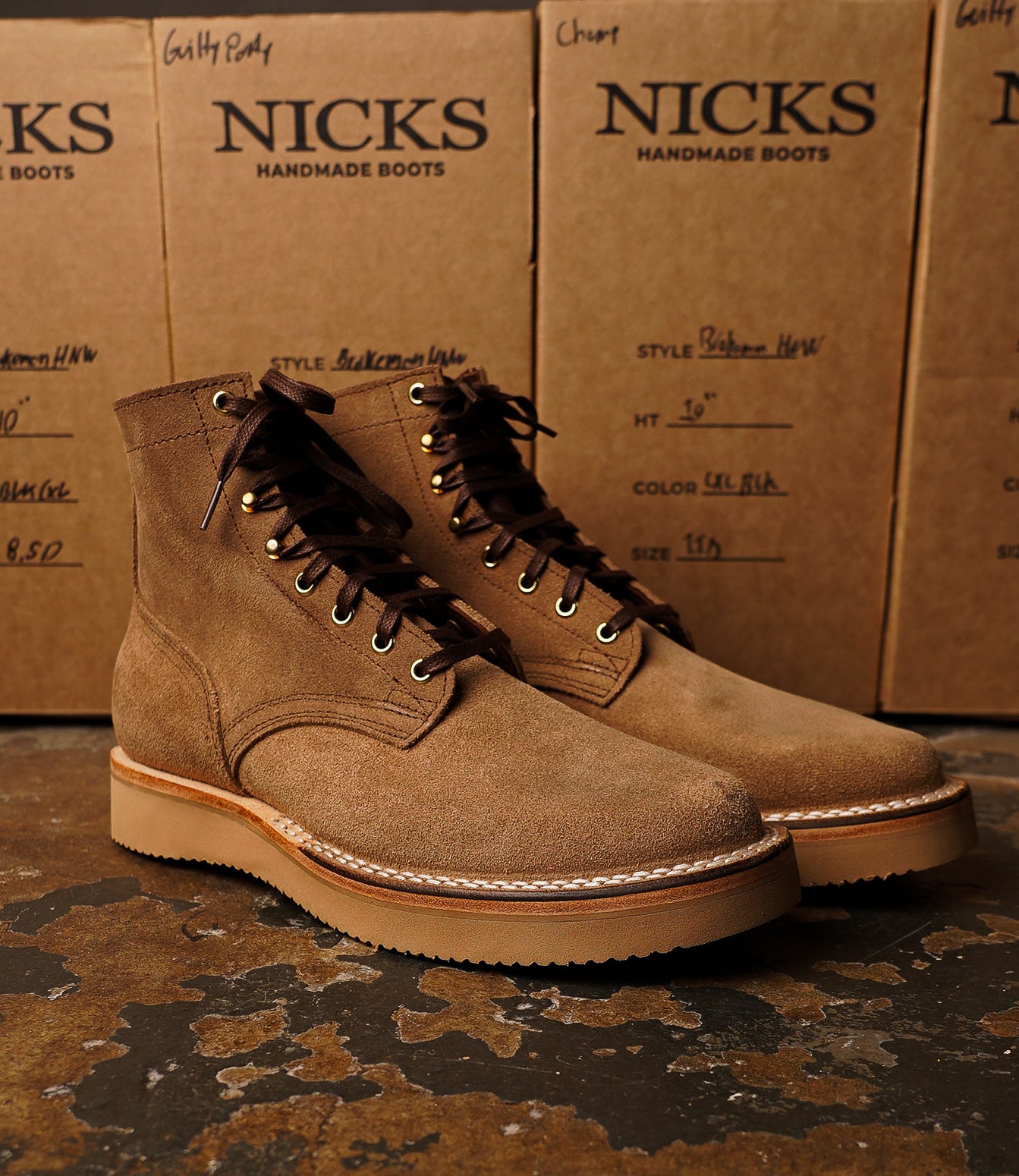 Nicks x GP Terminus Boot - Brown CXL Roughout – Guilty Party