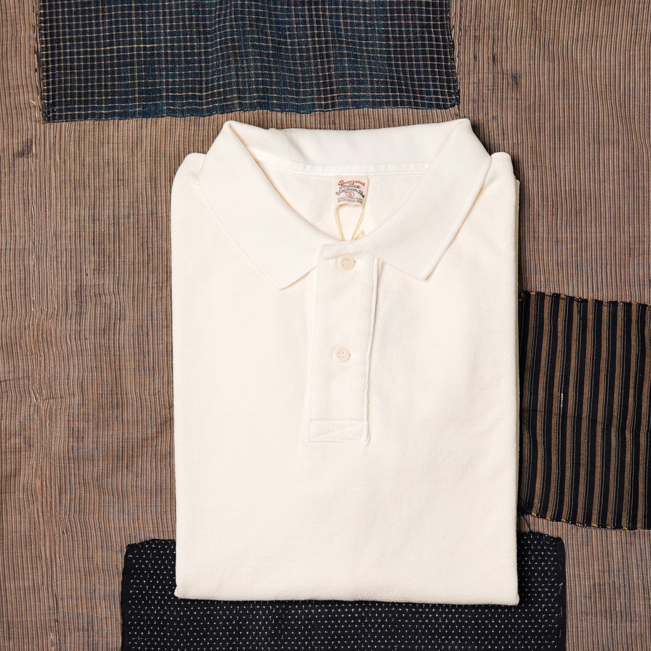 UES 67LW Rahben Stitch Polo Shirt - White