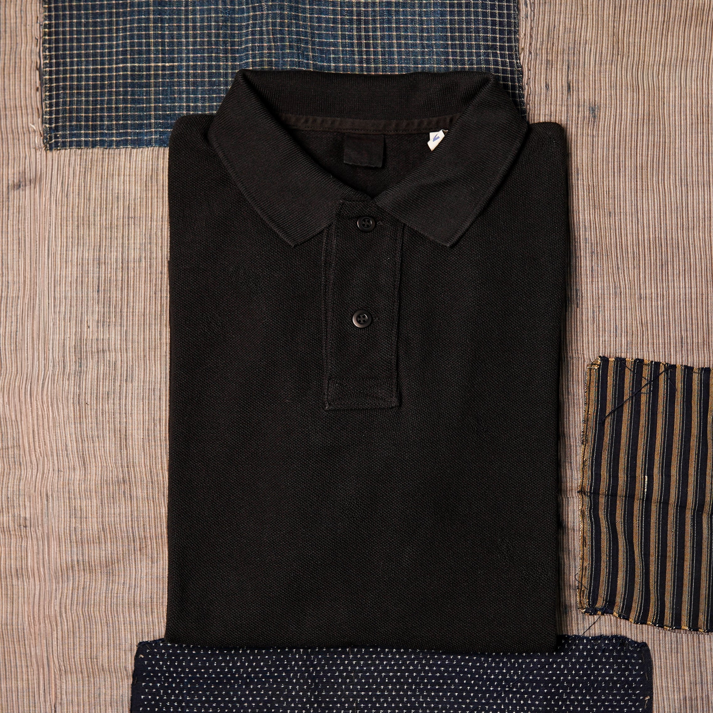 UES 67LW Rahben Stitch Polo Shirt - Black