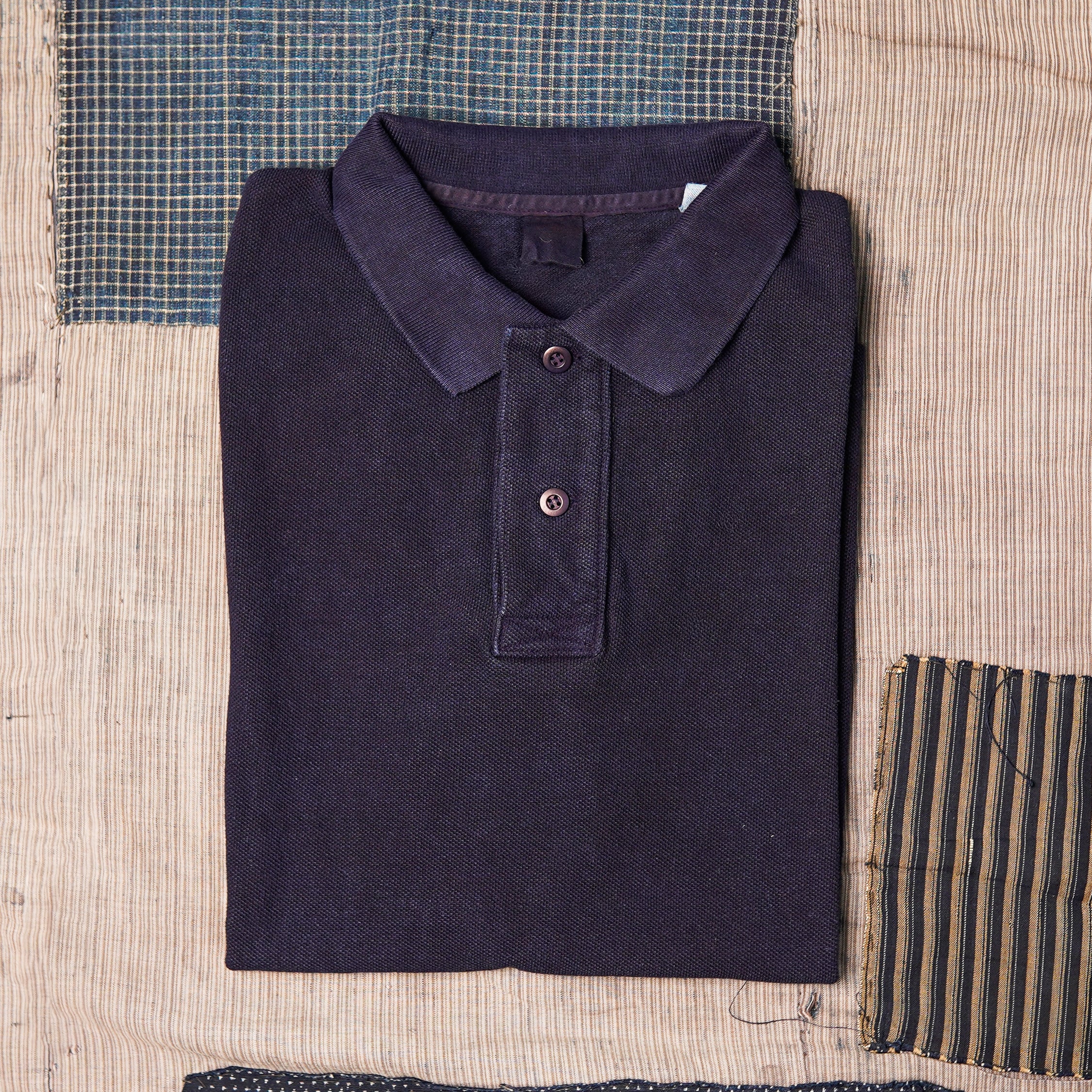 UES 67LW-I Rahben Stitch Polo Shirt - Indigo
