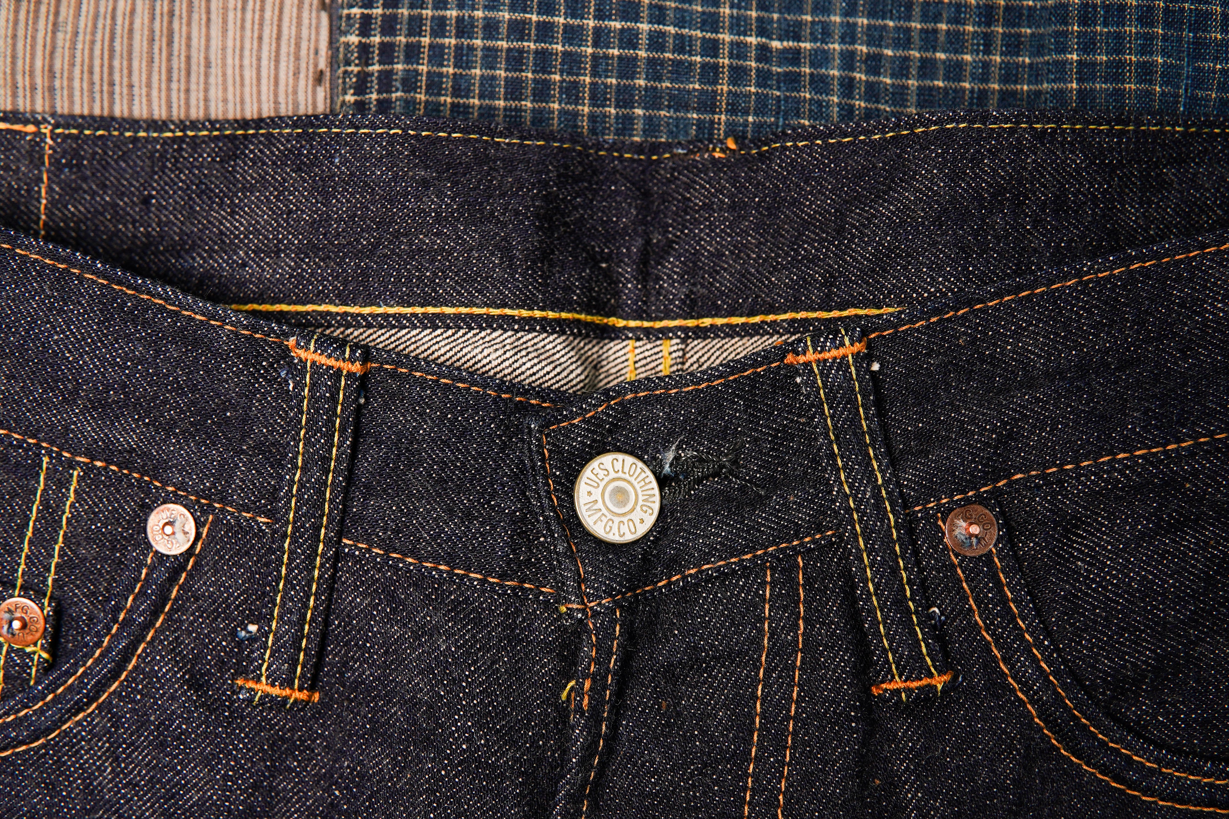 UES 400-R Regular Straight Fit Indigo Selvedge Denim - One Washed