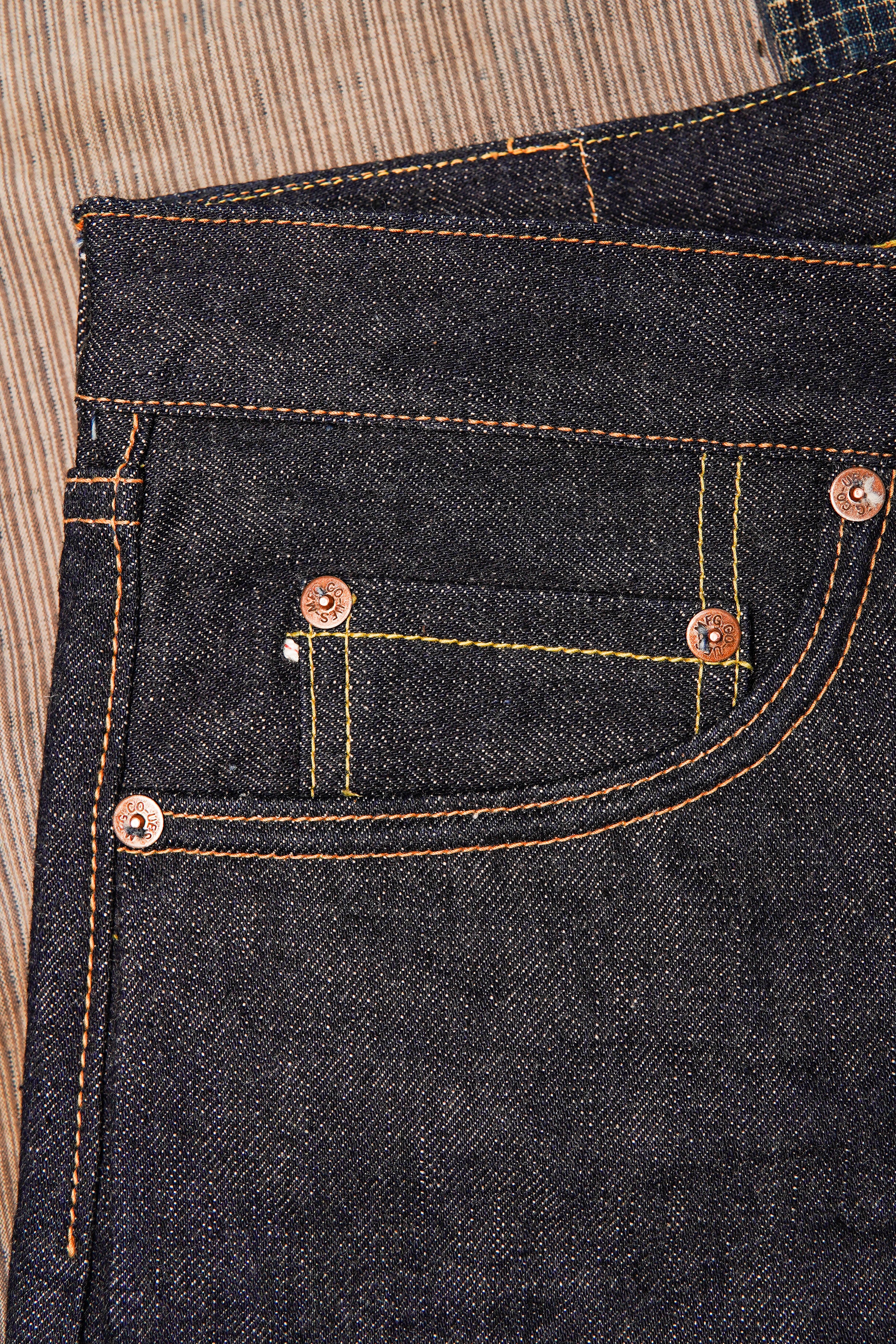 UES 400-R Regular Straight Fit Indigo Selvedge Denim - One Washed