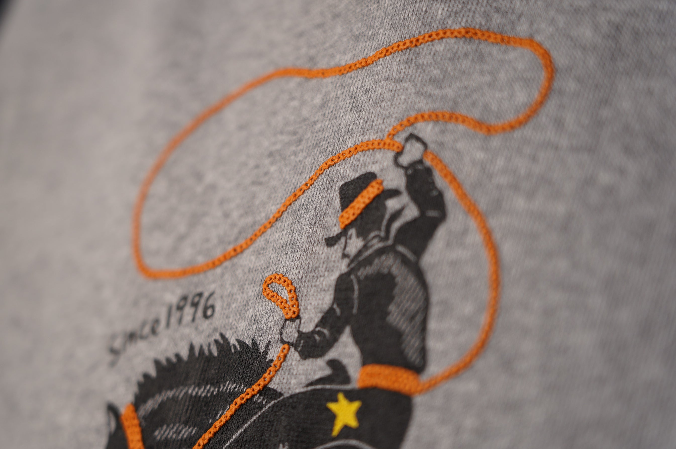 The Flat Head FN-SWP-217 Loopwheel Cowboy Hooded Sweatshirt - Grey