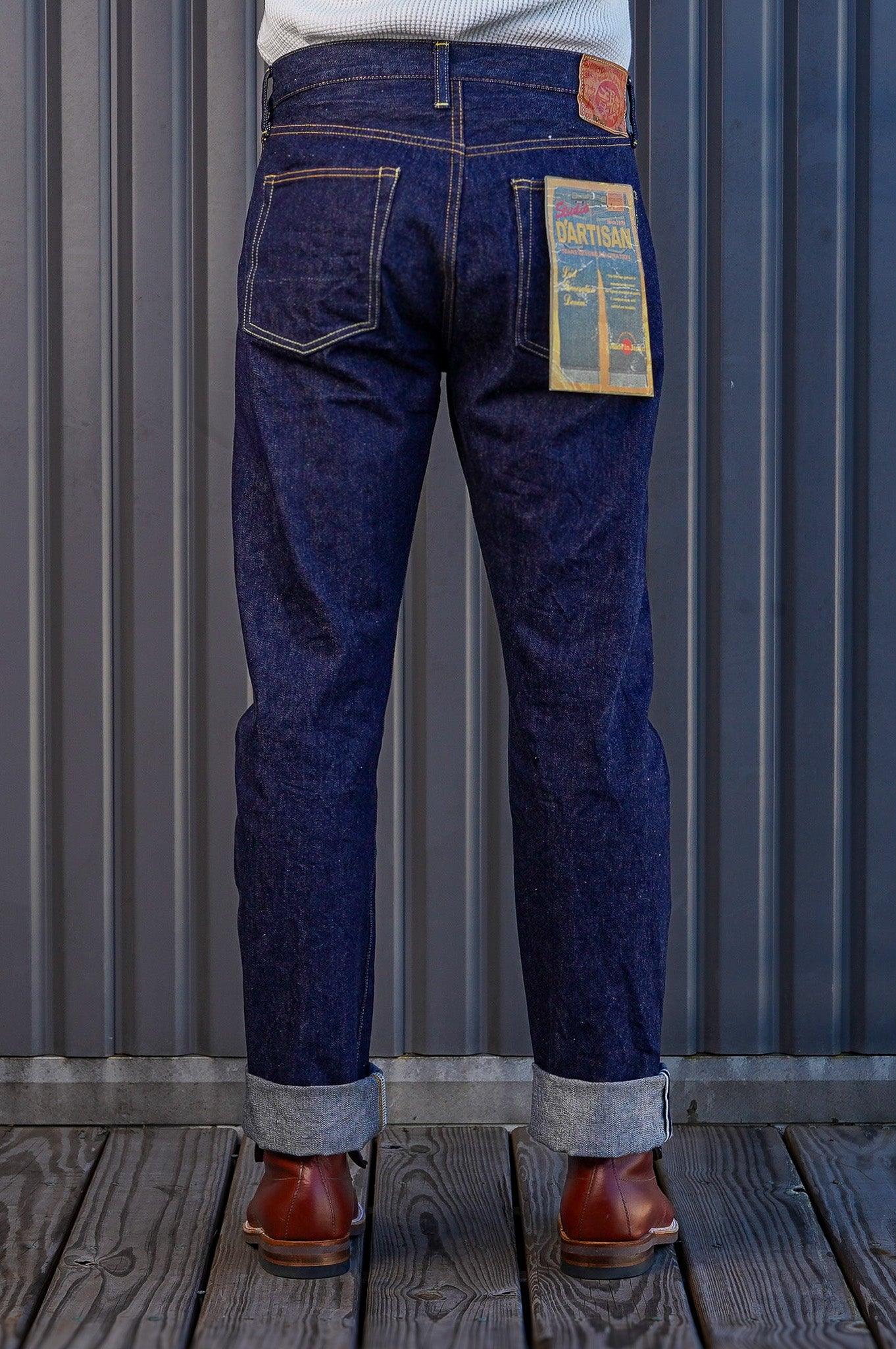 Studio D'Artisan SD-800 Tapered Fit Natural Indigo Selvedge Denim - One Washed