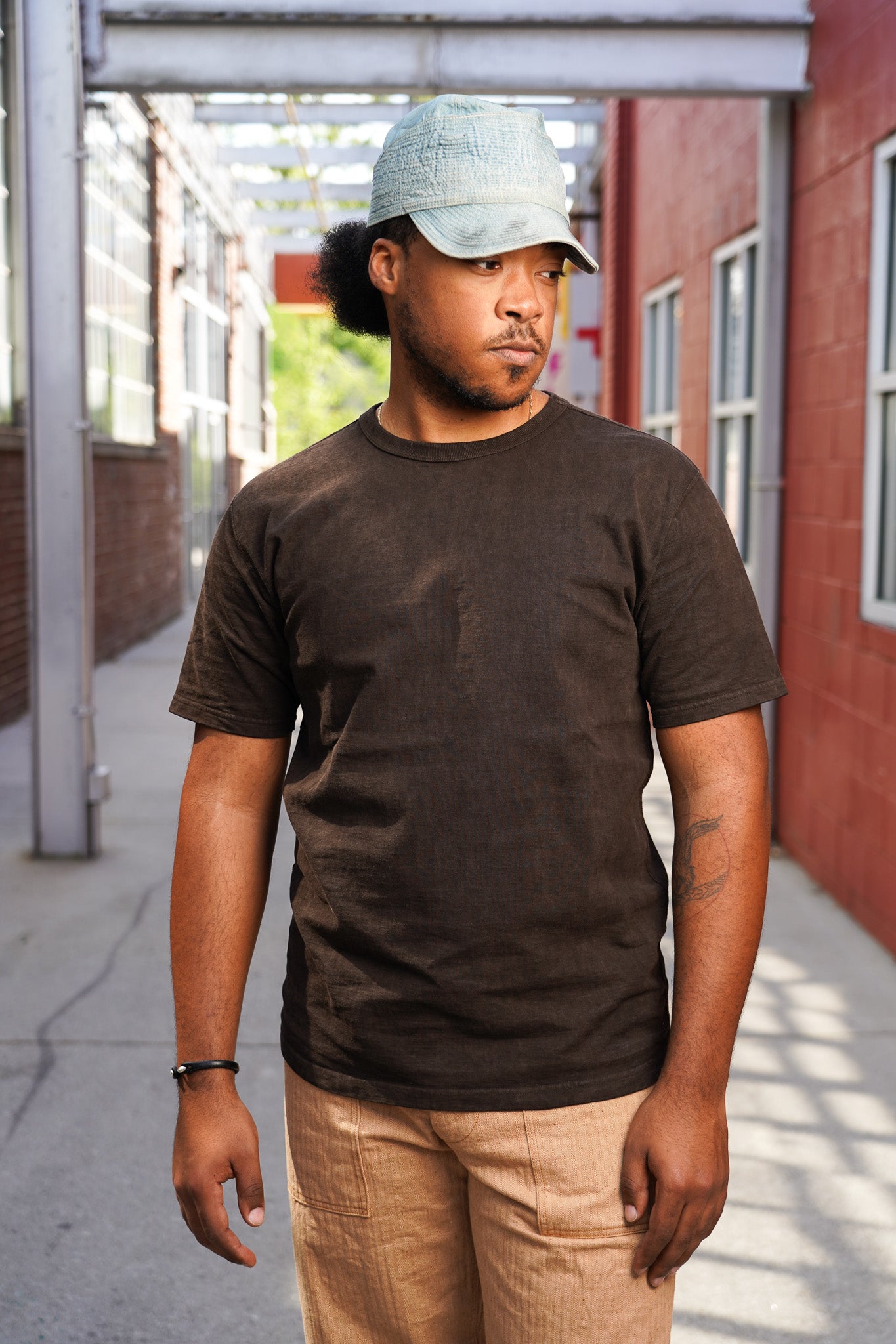 Studio D'Artisan 8198 Amami Oshima Mud-Dyed Loopwheeled T-Shirt