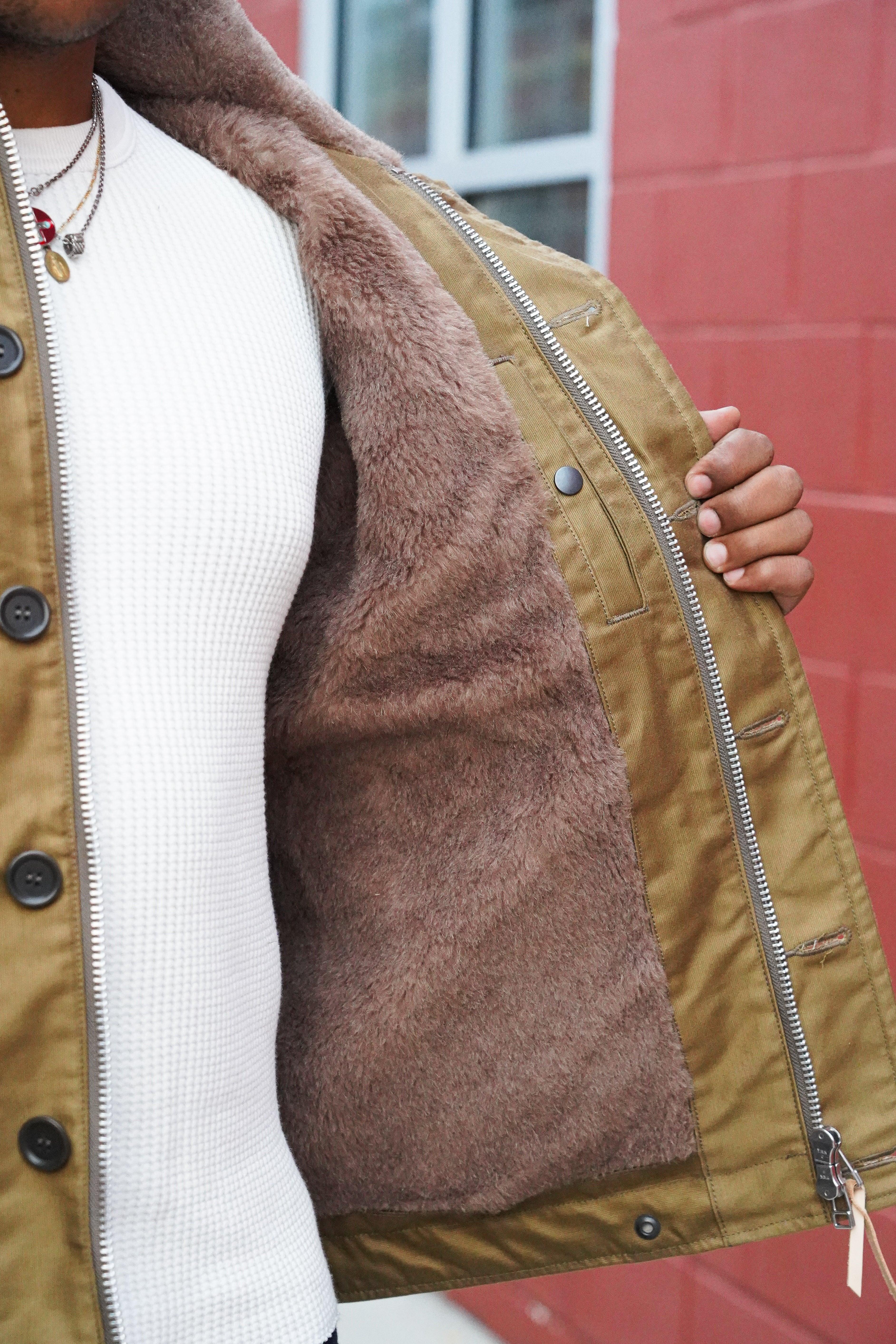 Iron Heart IHM-35-KHA Whipcord N1 Deck Jacket - Khaki