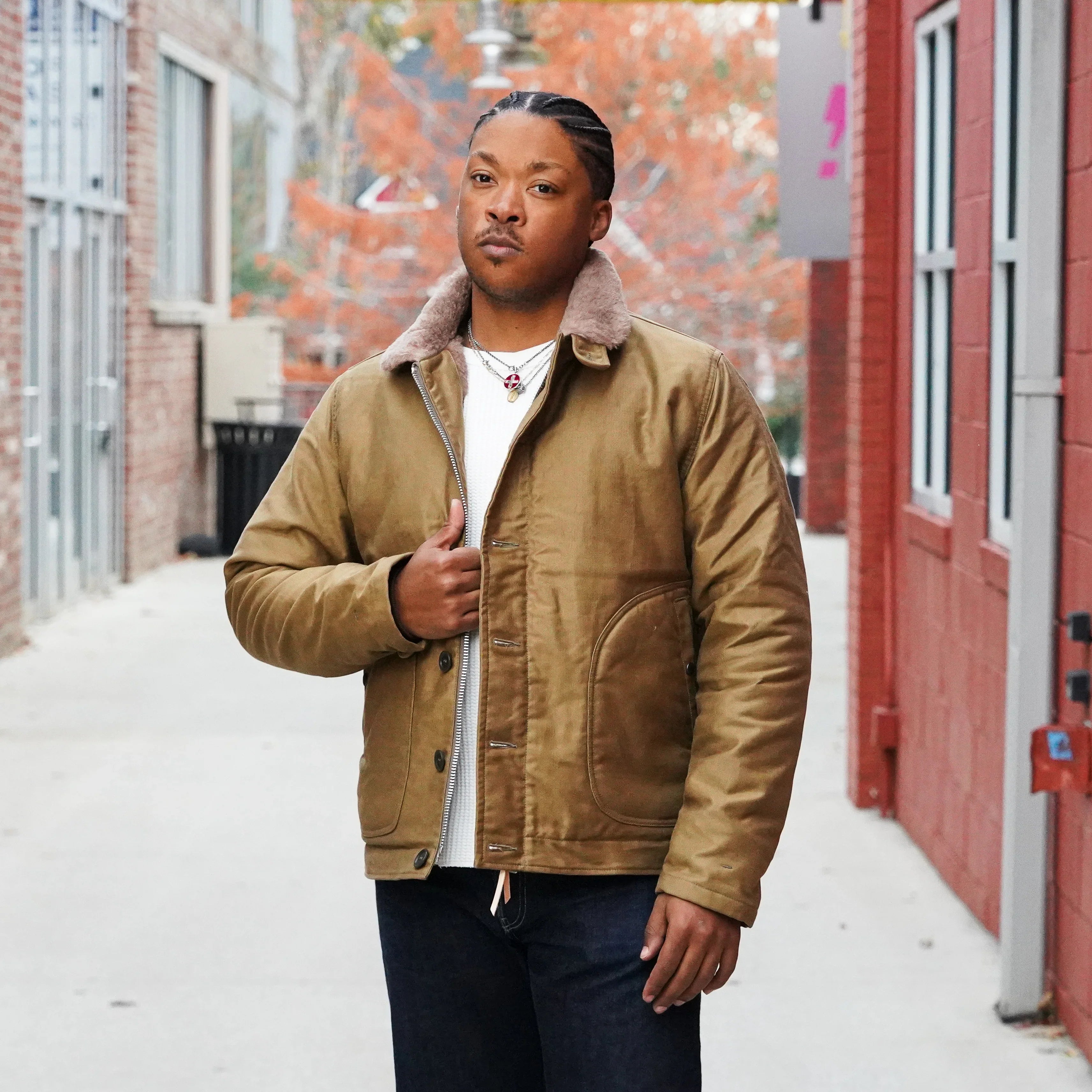 Iron Heart IHM-35-KHA Whipcord N1 Deck Jacket - Khaki