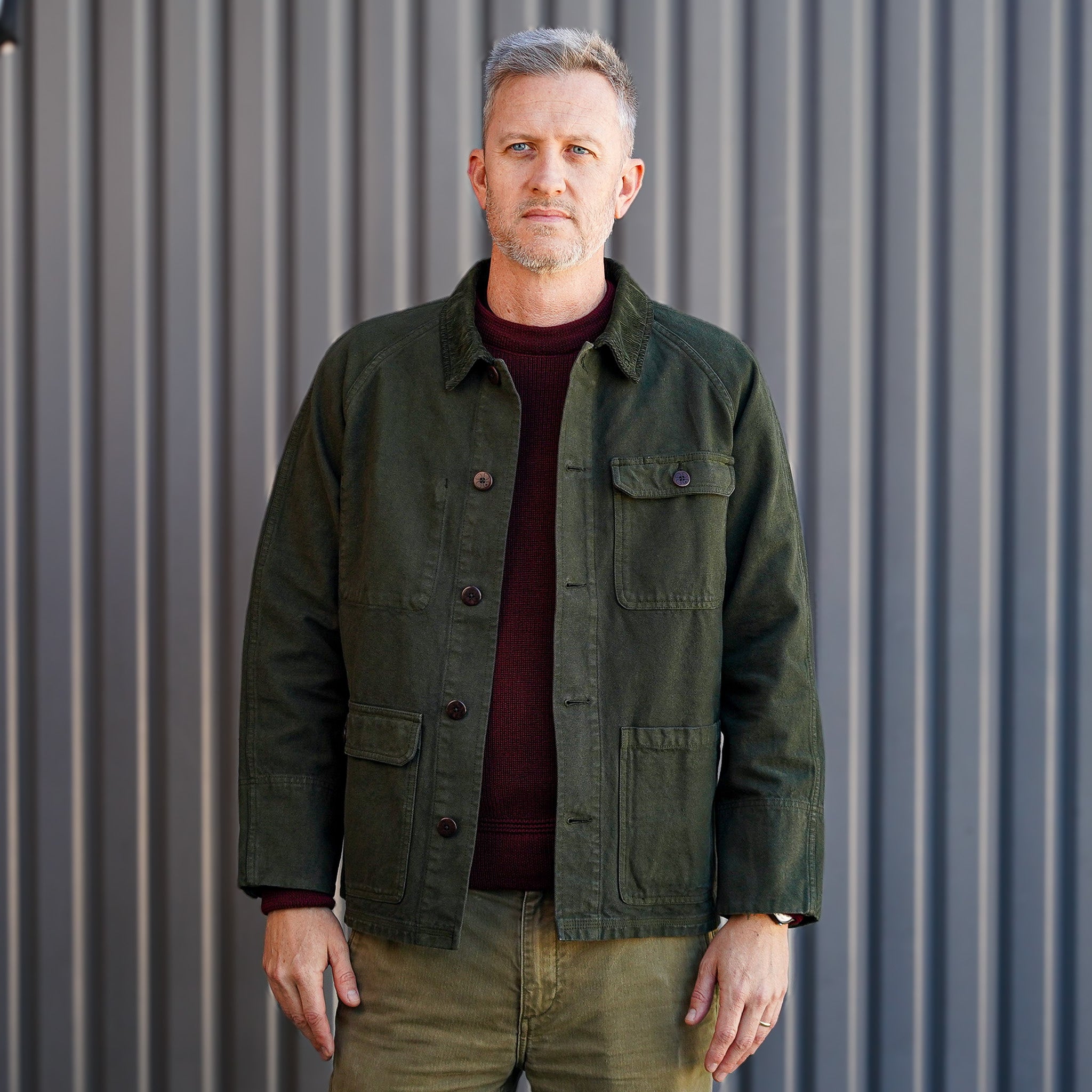 Heimat Textil Heavy Canvas Journey Coat - Military Green