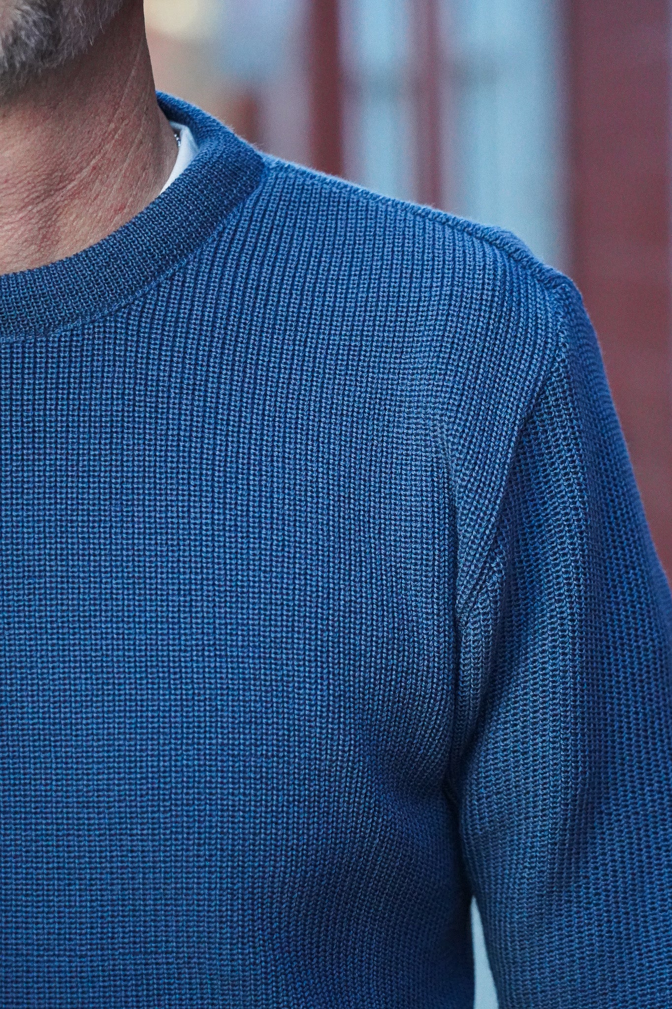 Heimat Textil Merino Rundhal Crewneck Sweater - Trail Blue