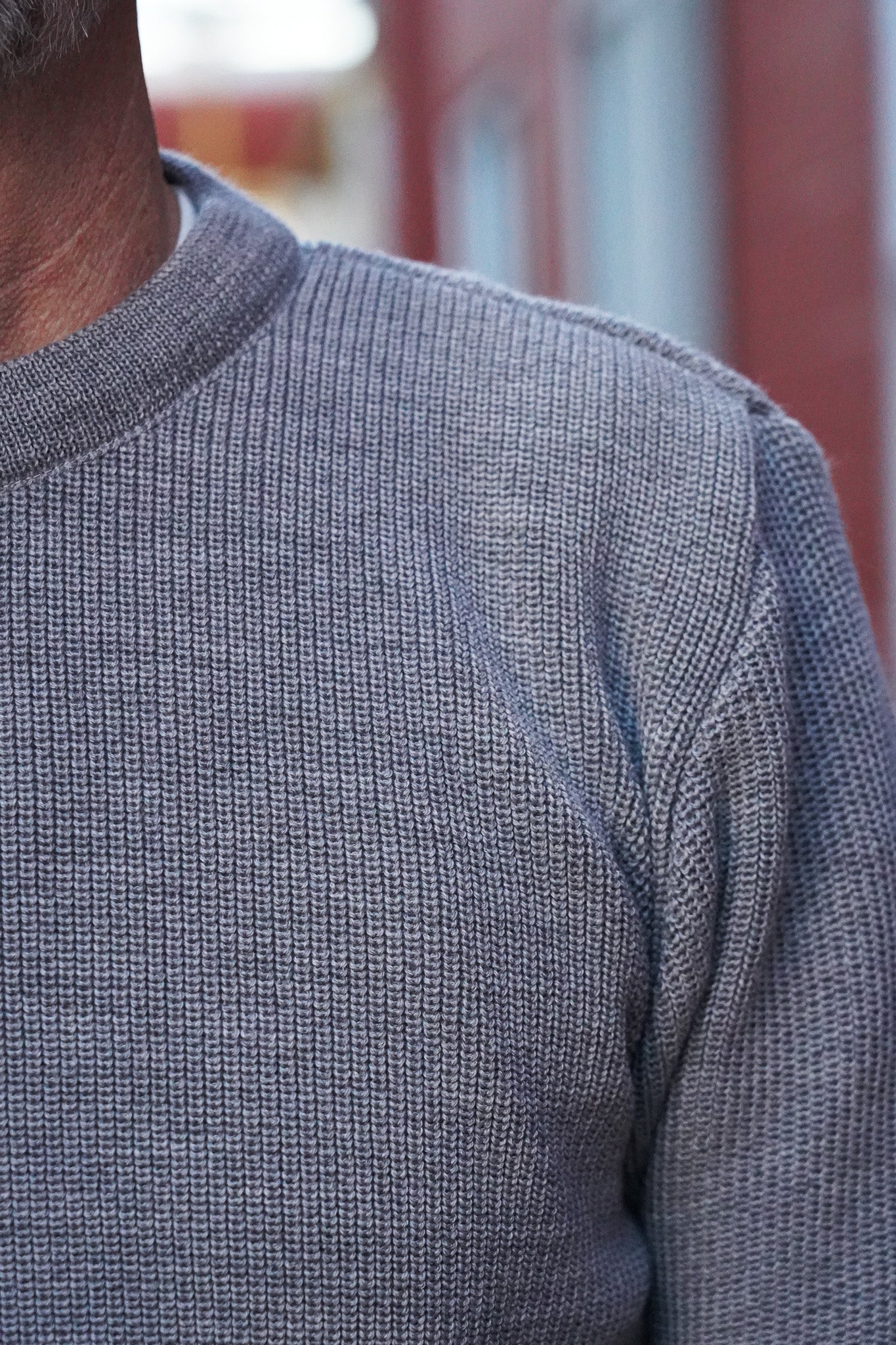 Heimat Textil Merino Rundhal Crewneck Sweater - Battleship Grey