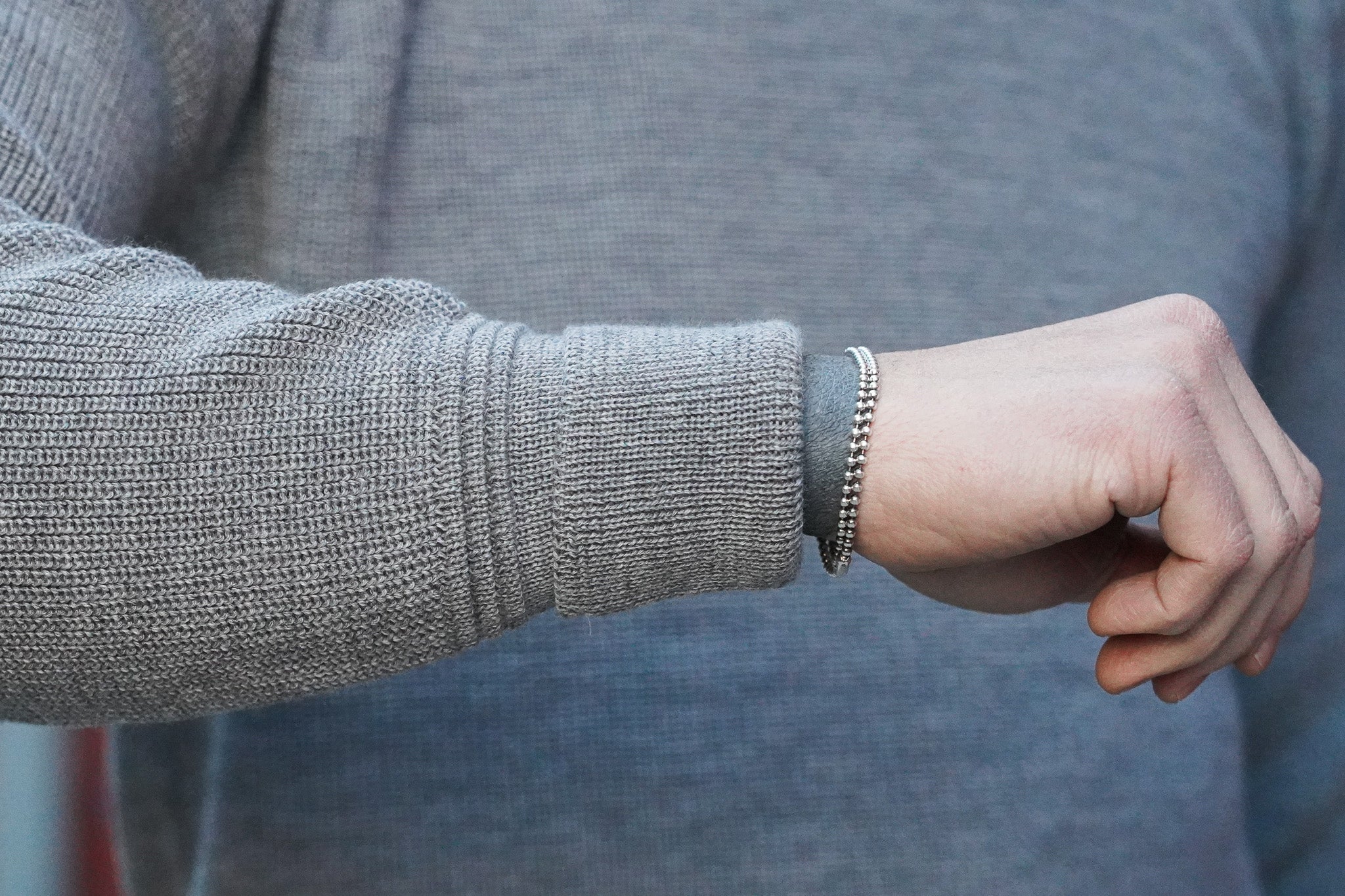 Heimat Textil Merino Rundhal Crewneck Sweater - Battleship Grey