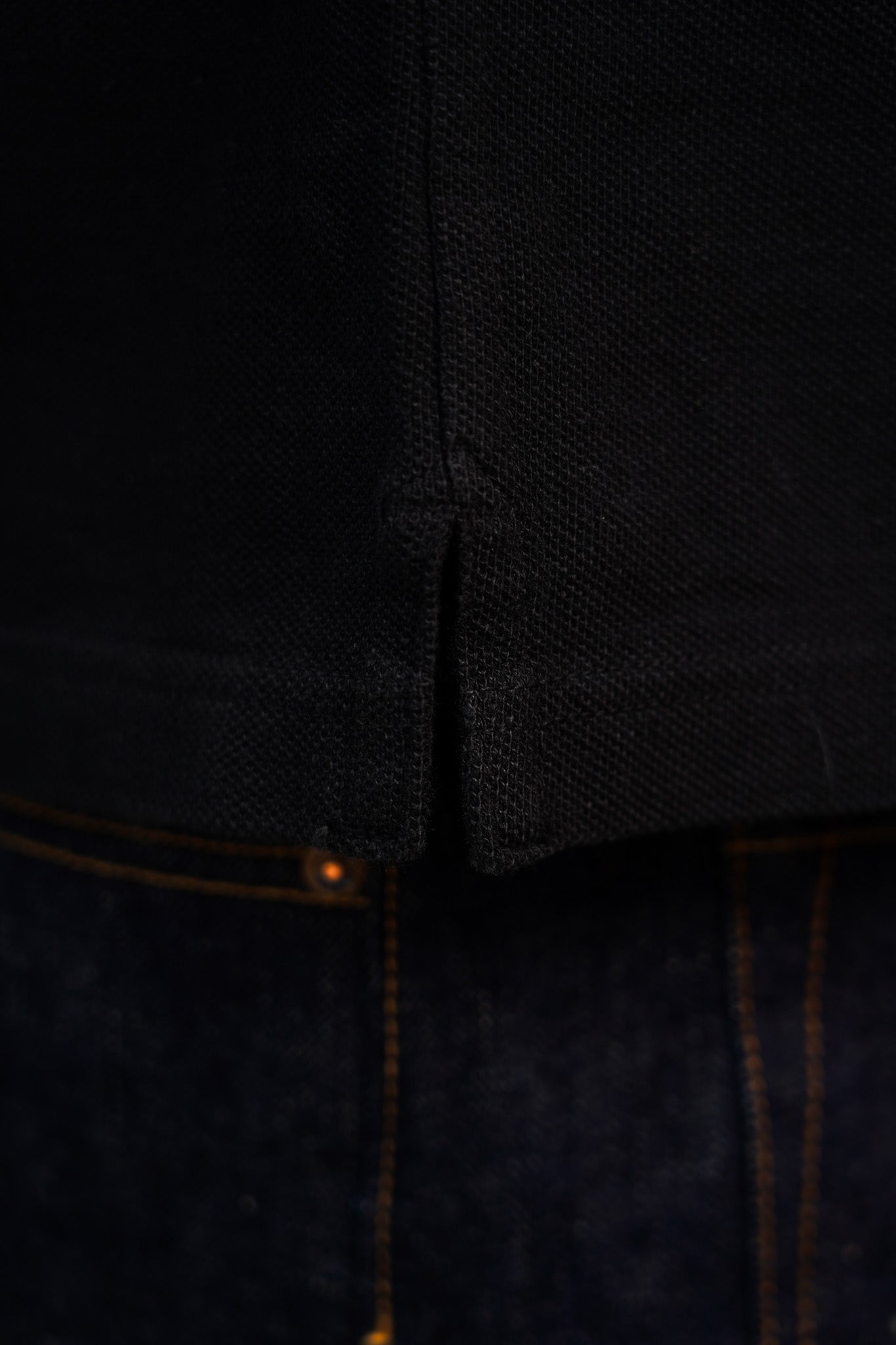 UES 67LW Rahben Stitch Polo Shirt - Black