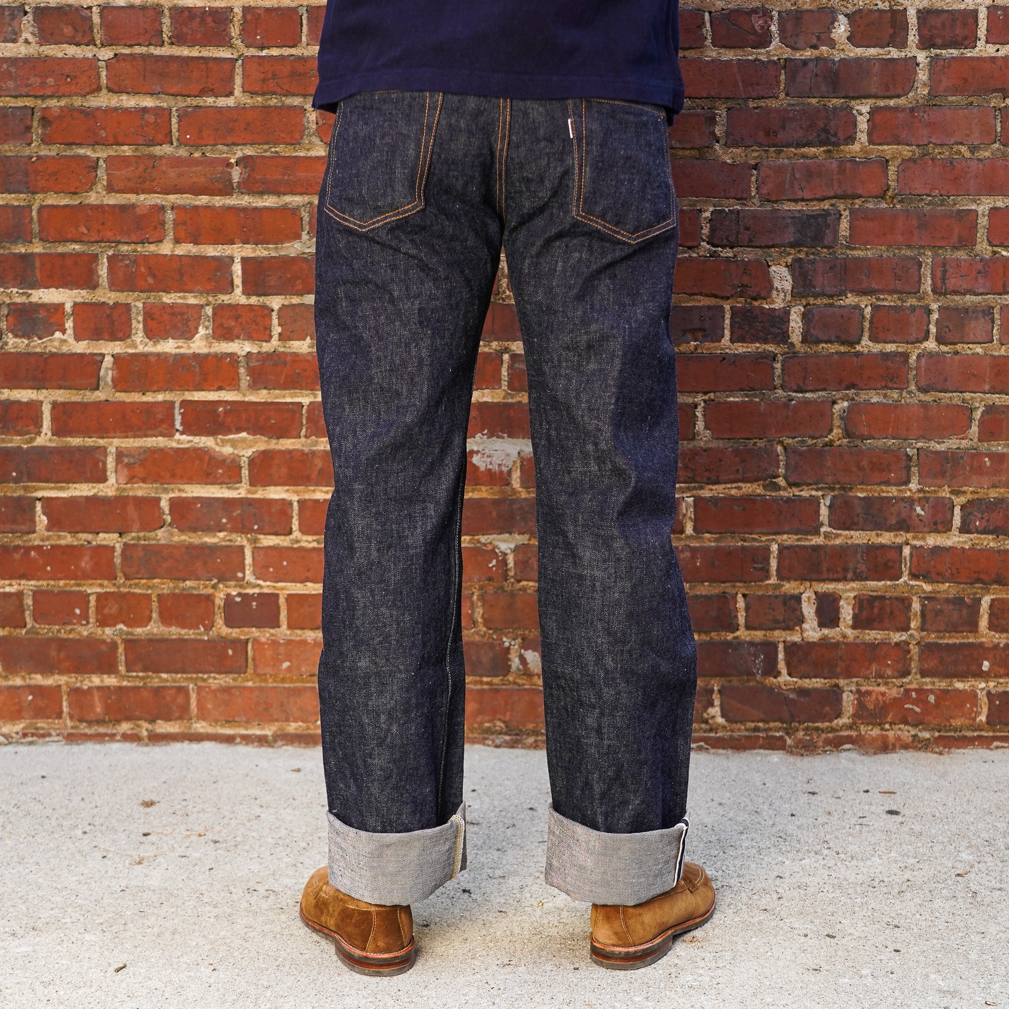 UES 400-R Regular Straight Fit Indigo Selvedge Denim - One Washed