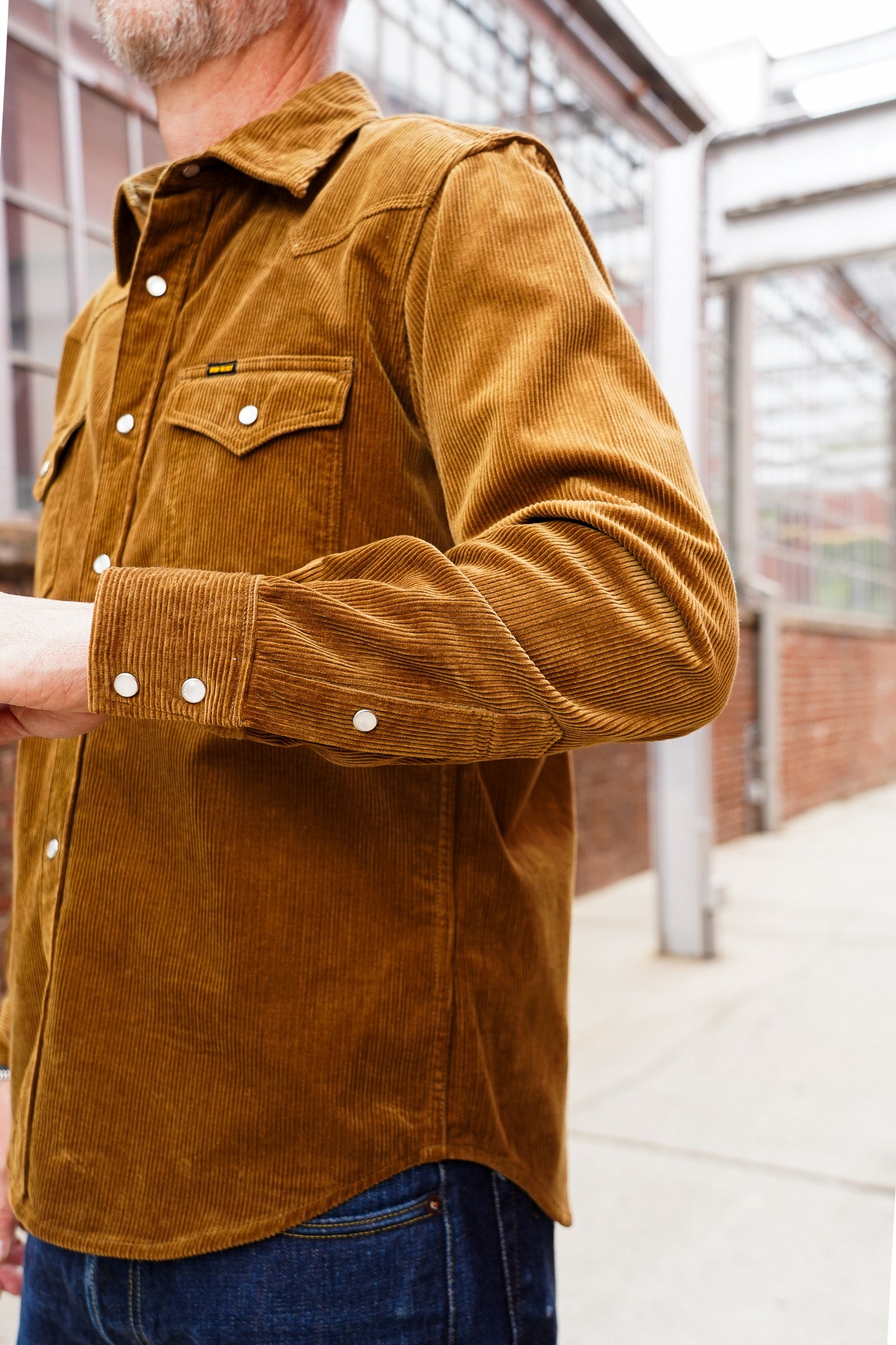 Iron Heart IHSH-398-CAM 11oz Corduroy Western Shirt - Camel
