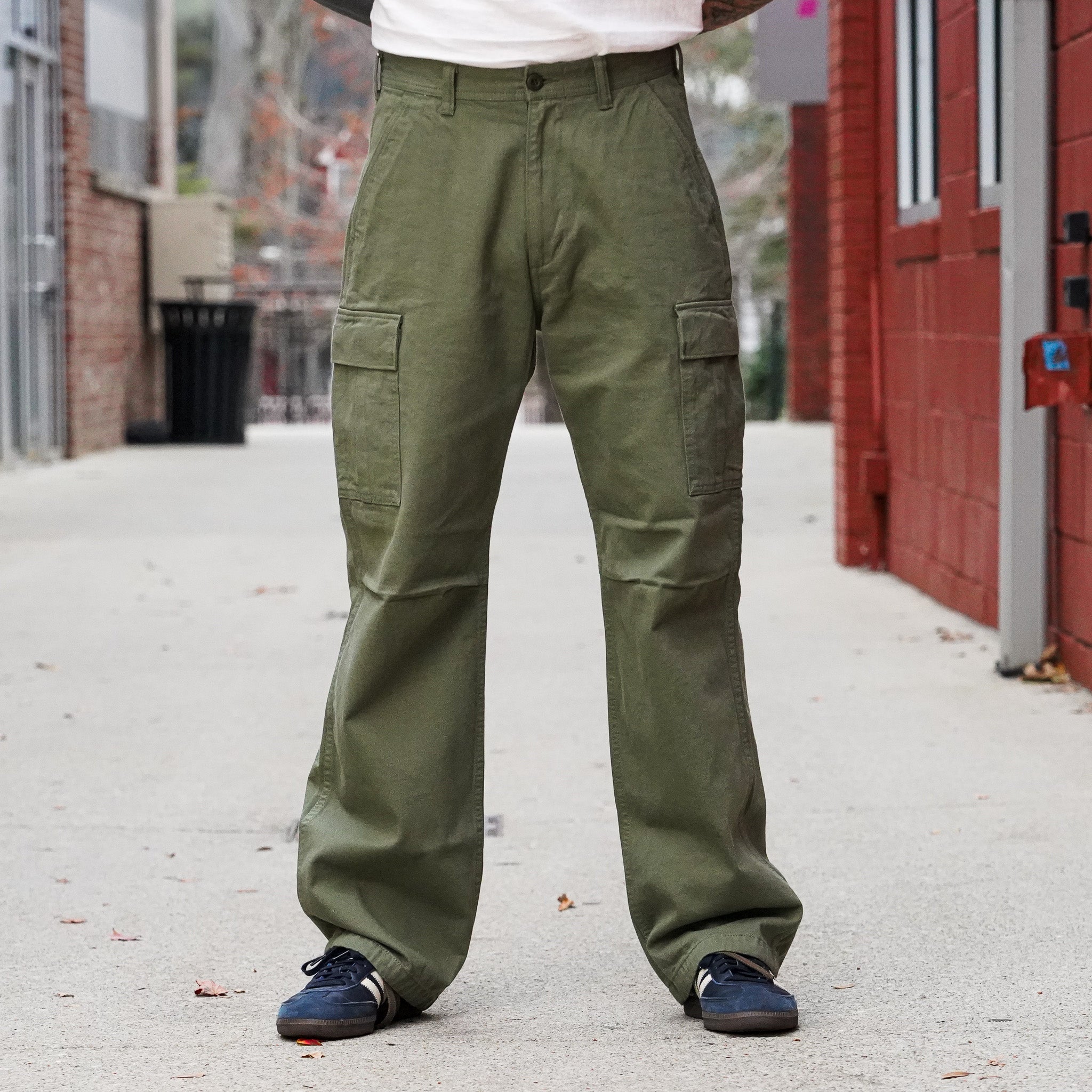 The Flat Head FN-PA-C016 Cargo Pants - Olive