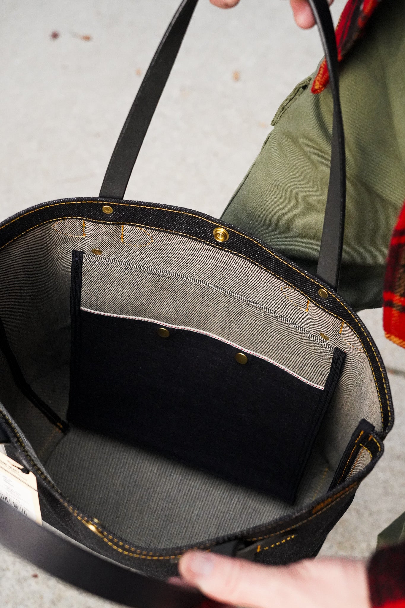 Iron Heart IHE-49-IND 25oz Selvedge Denim Tote Bag - Indigo