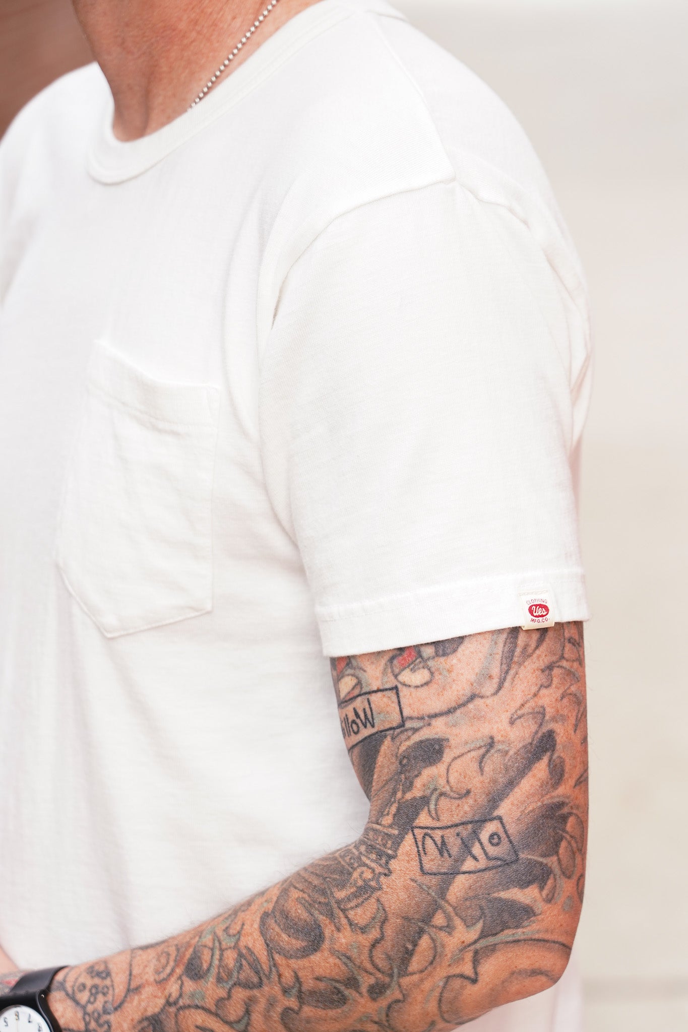 UES Ramayana Crewneck Pocket Tee - White