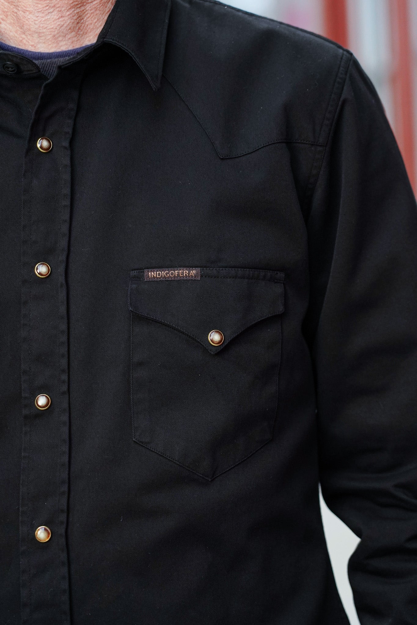 Indigofera Sideras Western Shirt - Black Twill