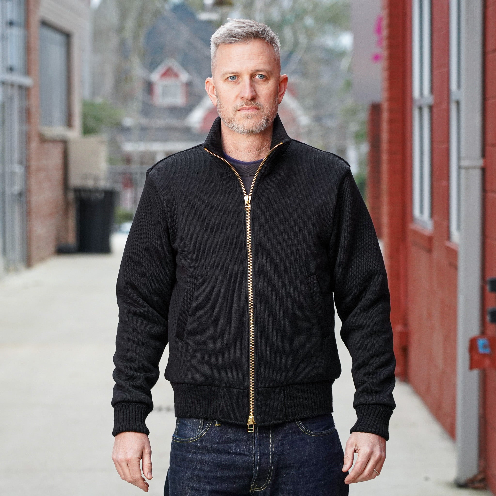 Dehen 1920 Full Throttle Moto-Sweater - Black