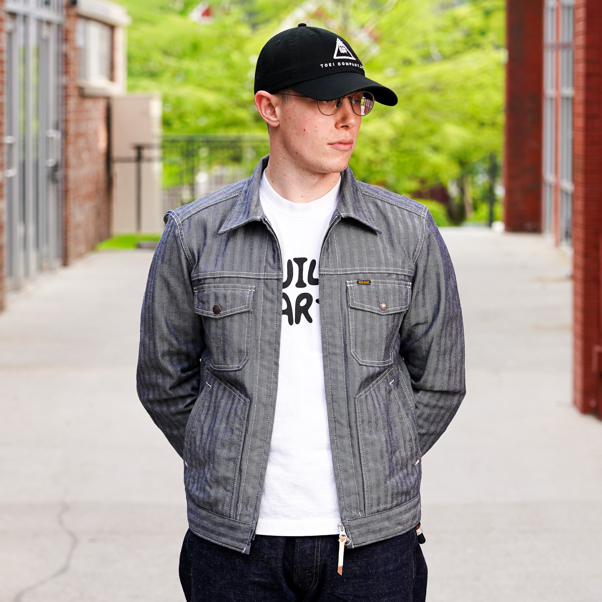 Iron Heart IHJ-164-BLU 10.5oz Herringbone Work Jacket - Indigo