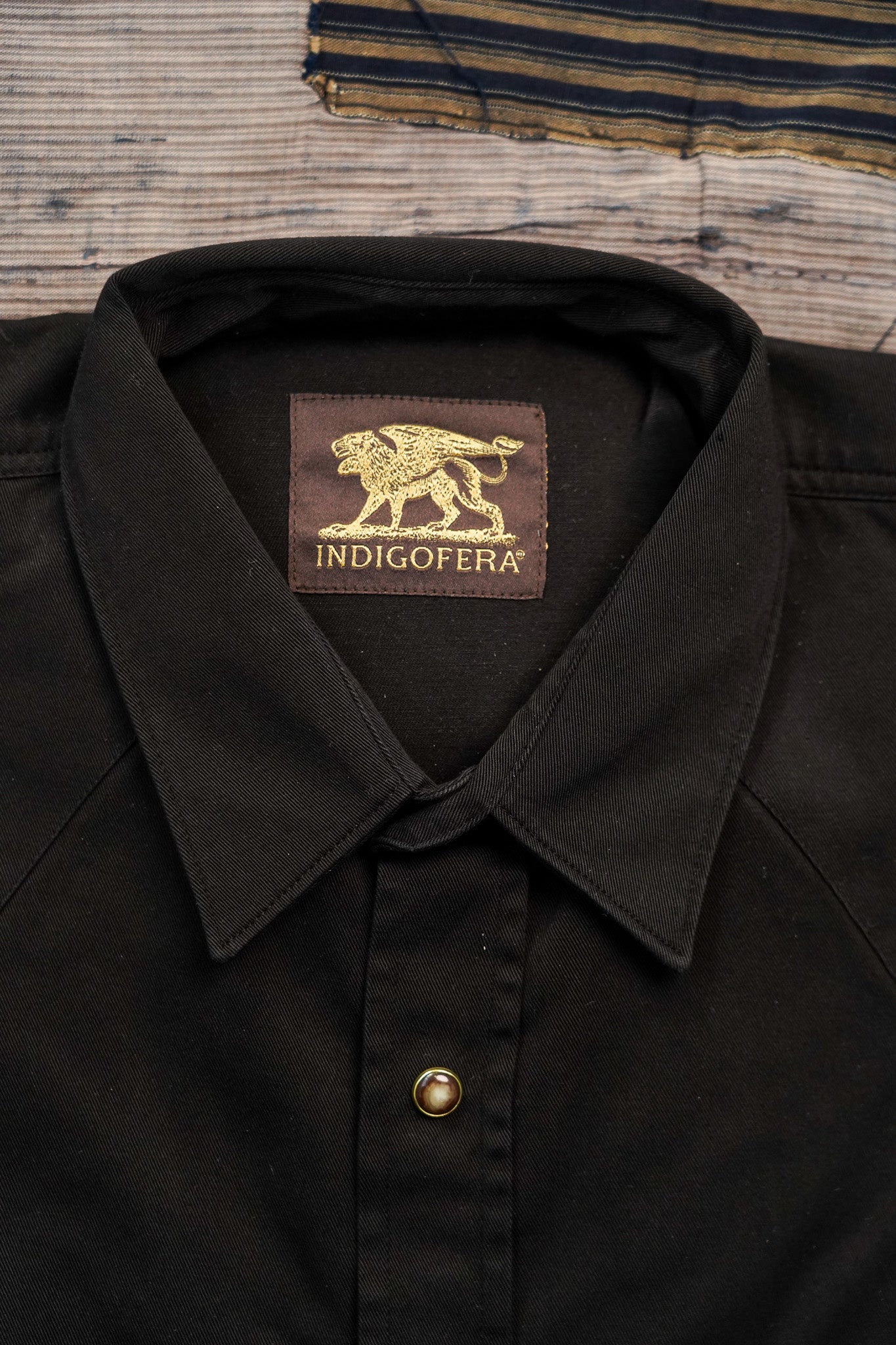 Indigofera Sideras Western Shirt - Black Twill