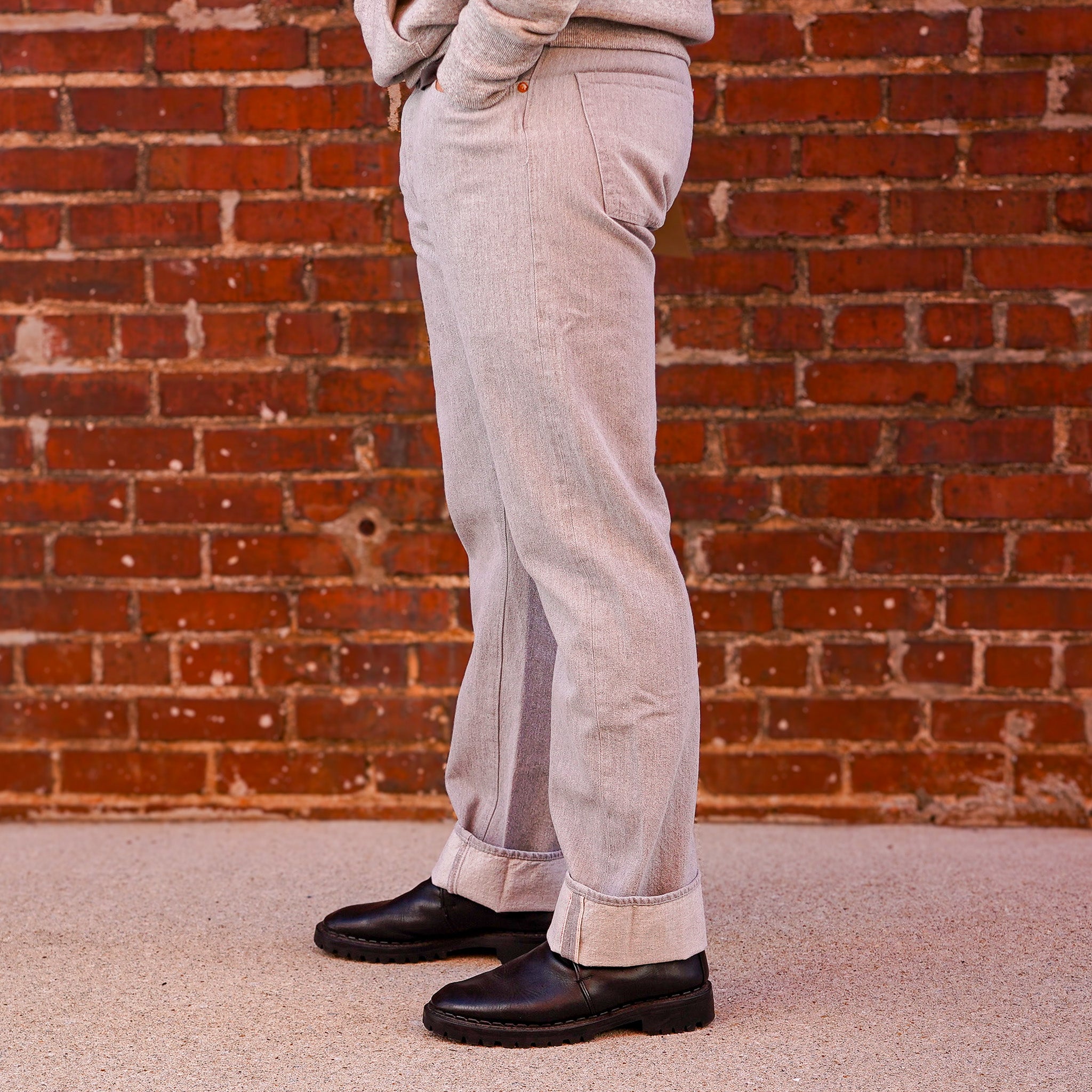 Fullcount 1102G 1102 Sweat Denim Pants - Gray