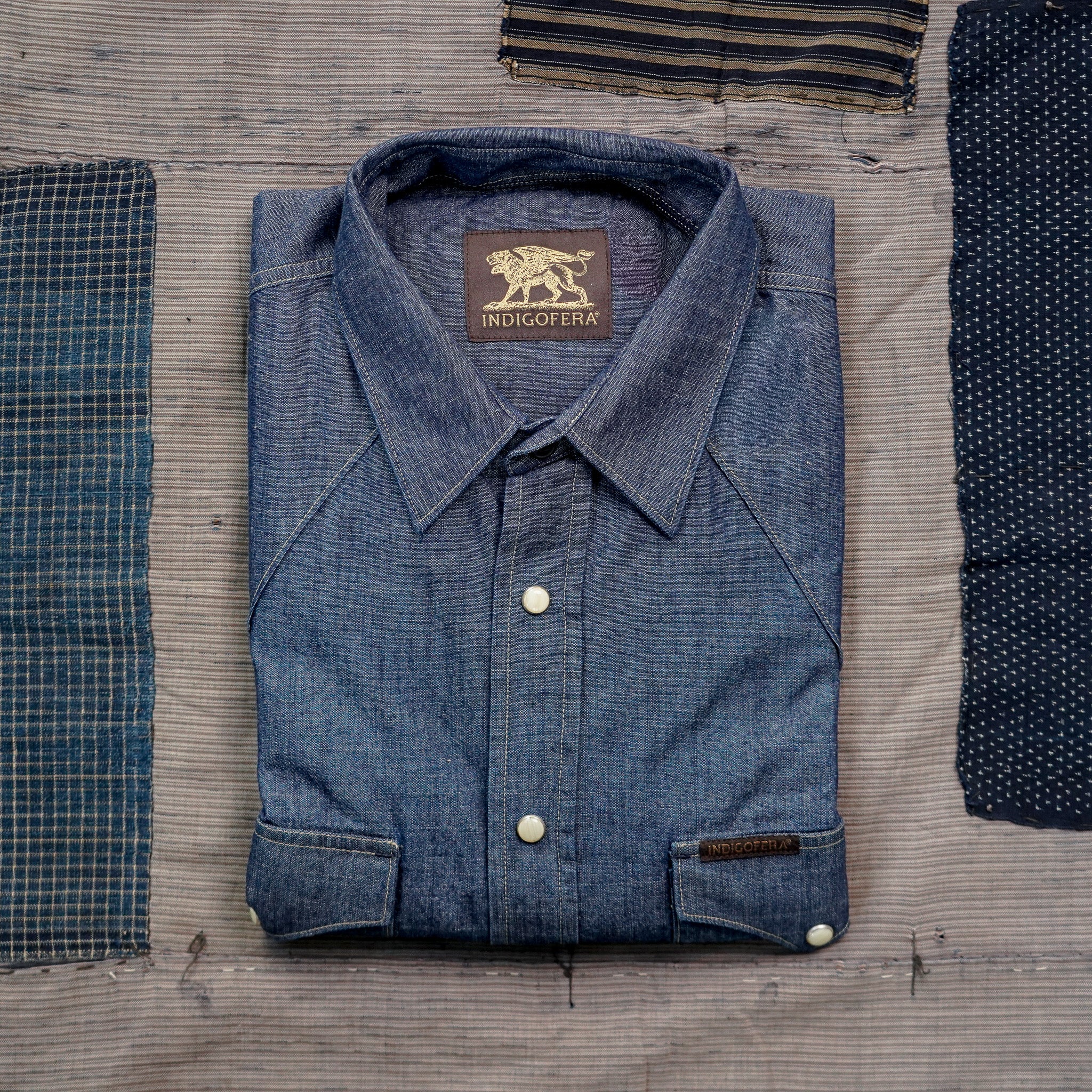Indigofera Sideras Western Shirt - Indigo Chambray – Guilty Party