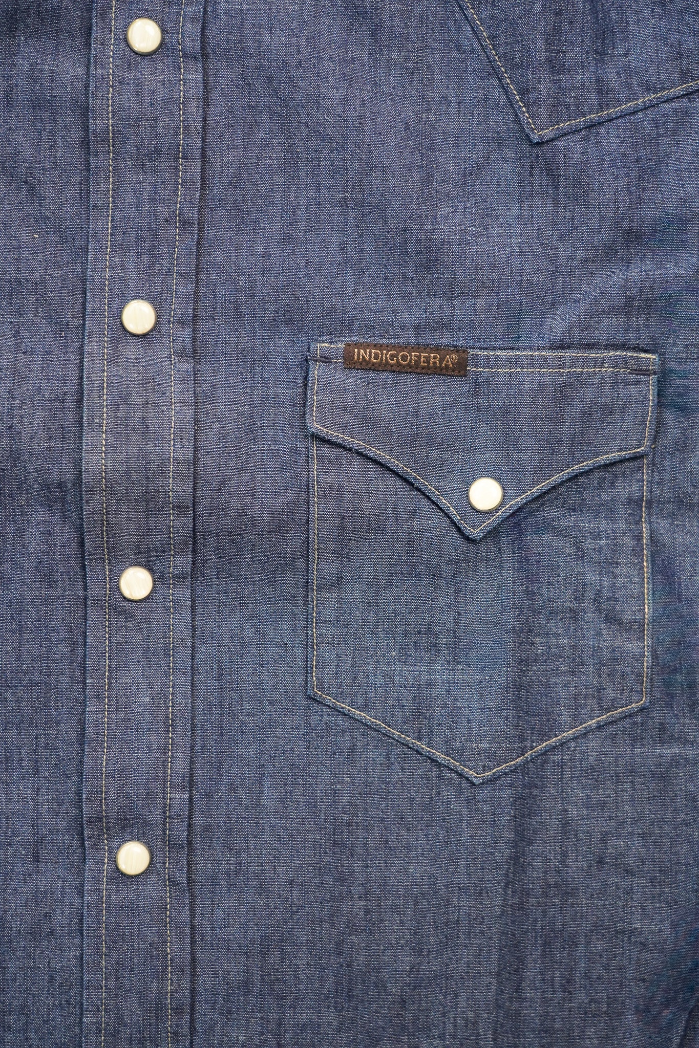 Indigofera Sideras Western Shirt - Indigo Chambray