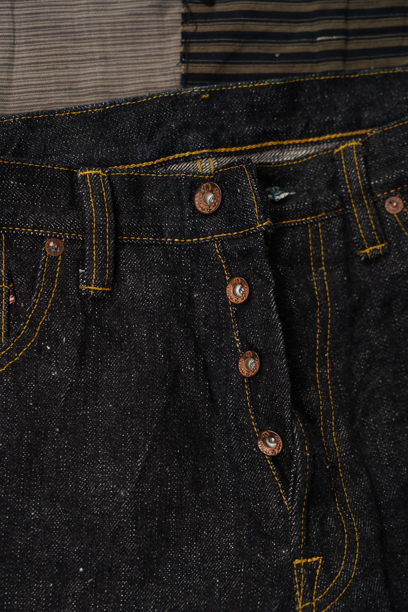 Samurai S3100VX 17oz "Bushido" Zero+ High Rise Wide Straight Jeans - One Washed