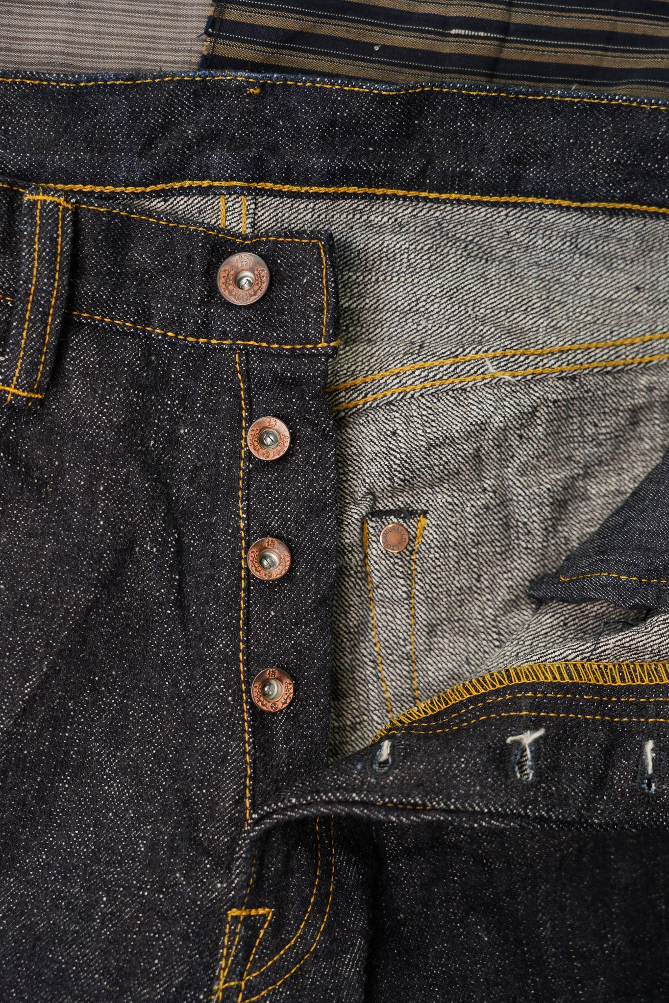 Samurai S3100VX 17oz "Bushido" Zero+ High Rise Wide Straight Jeans - One Washed