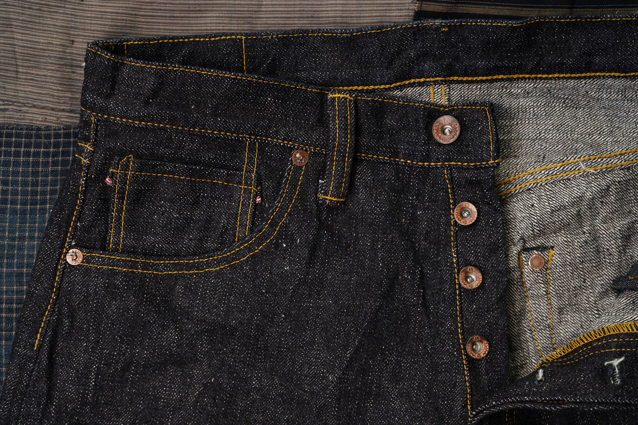 Samurai S3100VX 17oz "Bushido" Zero+ High Rise Wide Straight Jeans - One Washed