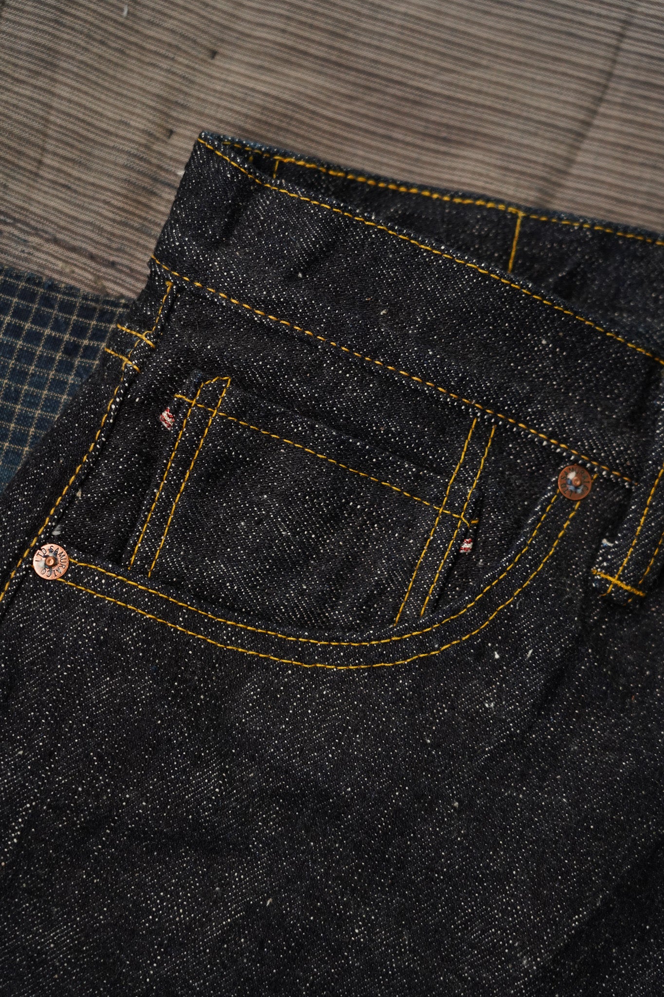 Samurai S3100VX 17oz "Bushido" Zero+ High Rise Wide Straight Jeans - One Washed