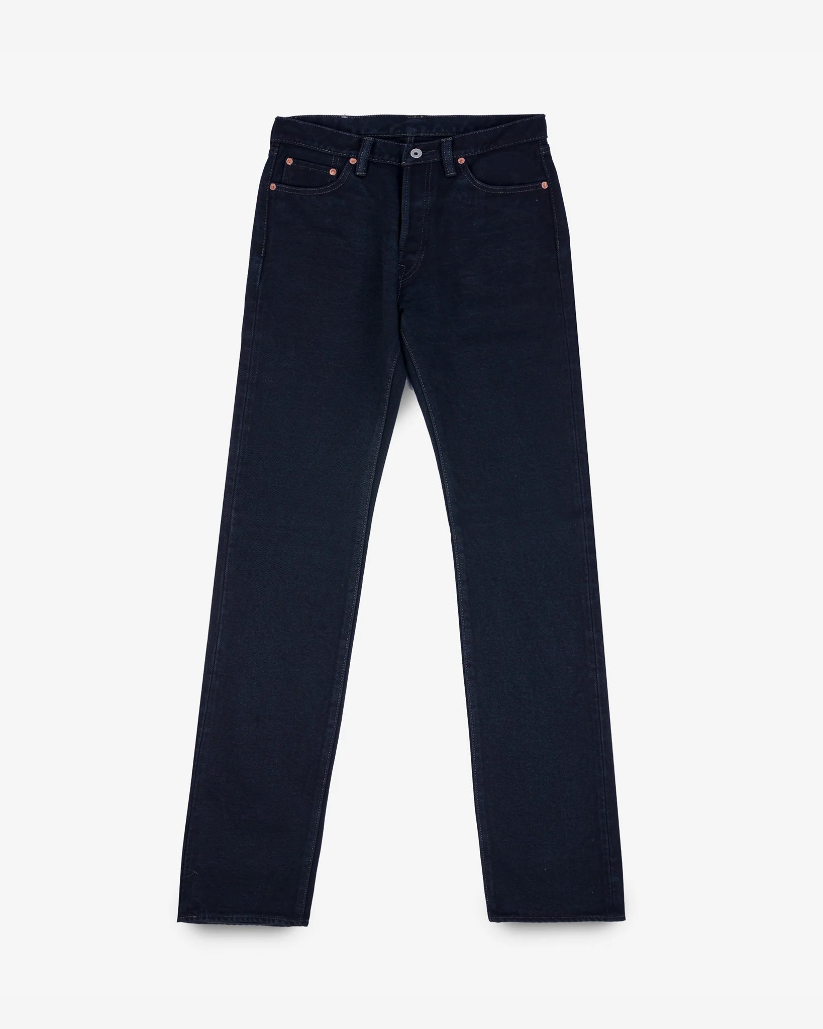 Iron Heart IH-634S-B 21oz Selvedge Denim Straight Cut Jeans - Indigo Overdyed Black