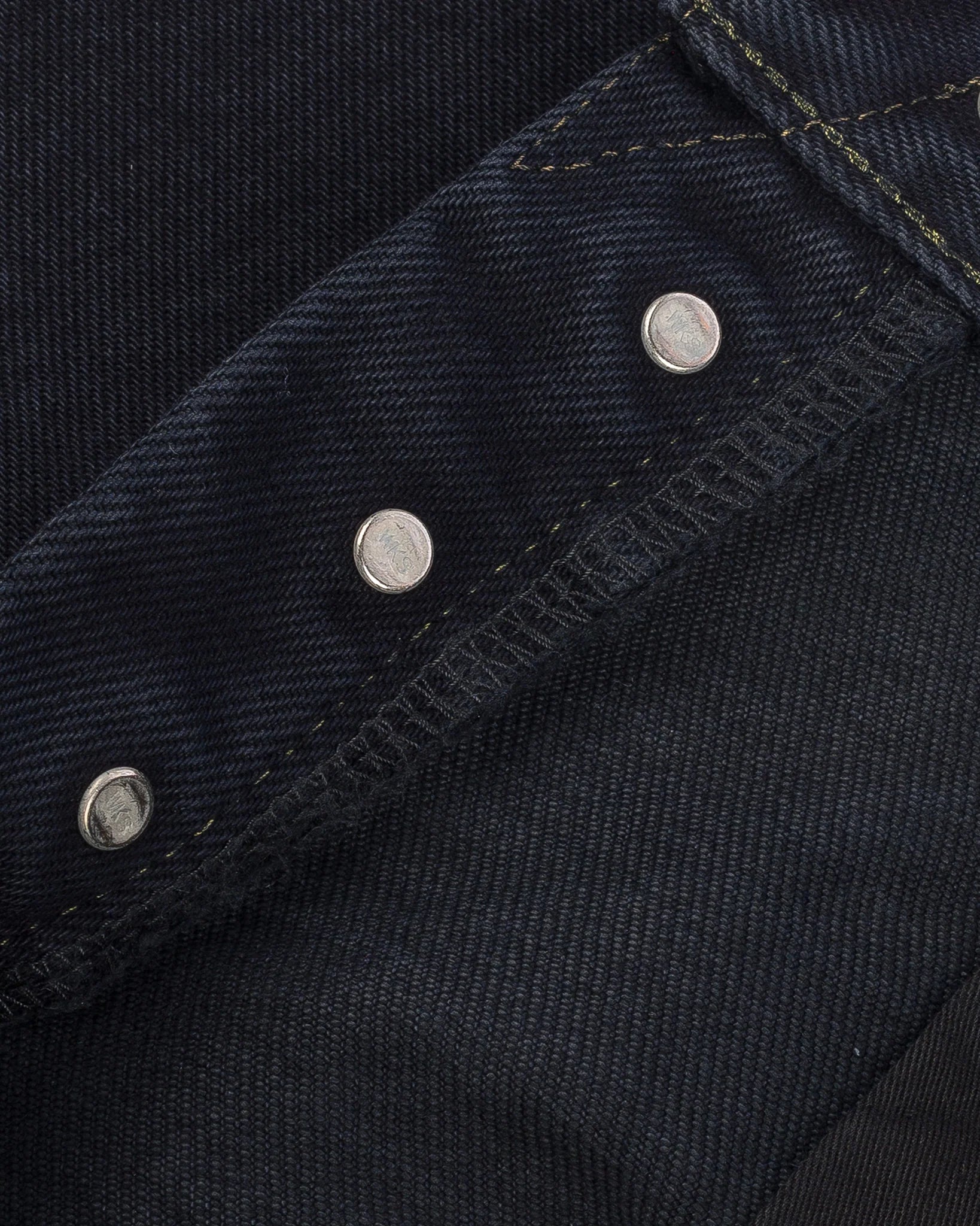 Iron Heart IH-634S-B 21oz Selvedge Denim Straight Cut Jeans - Indigo Overdyed Black