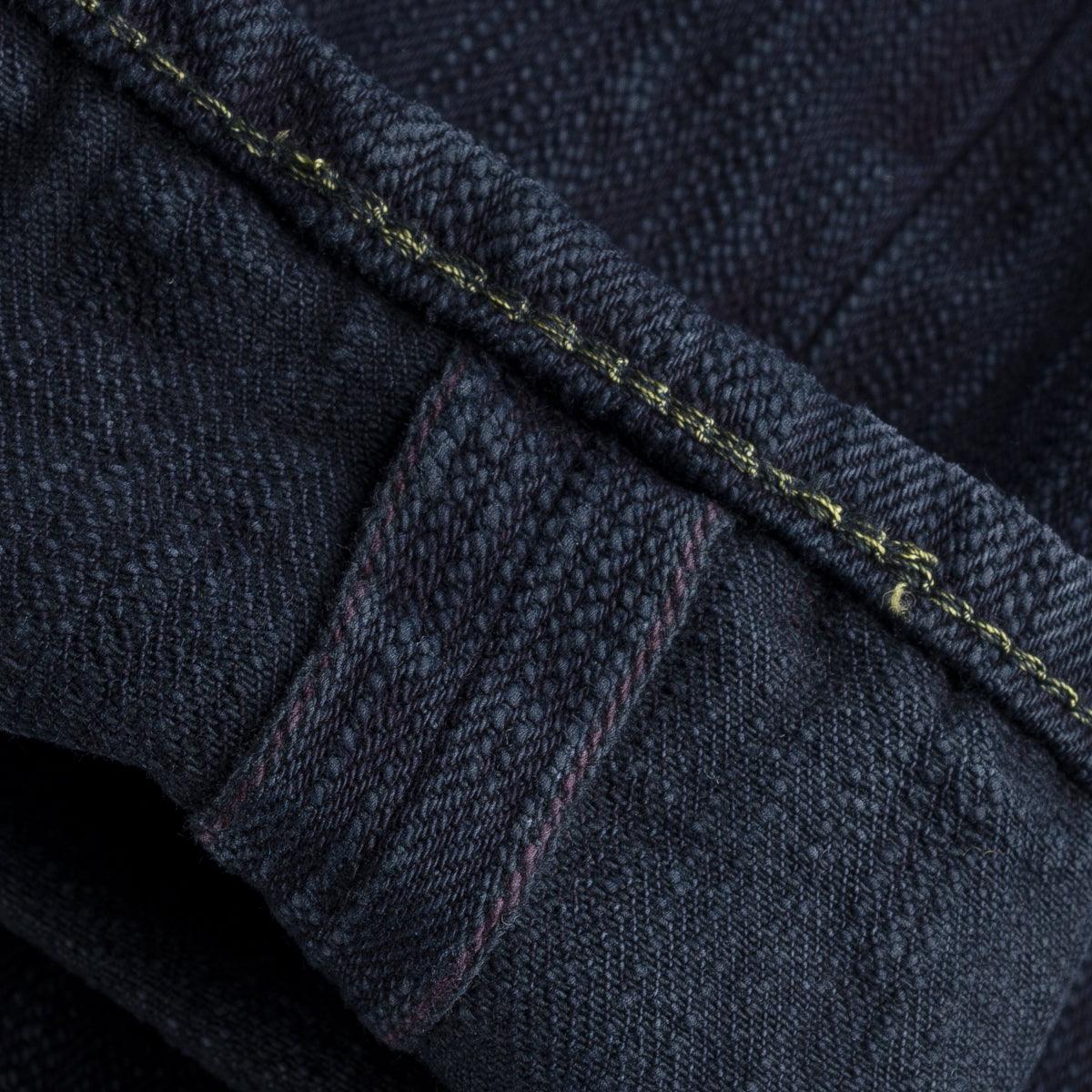 Iron Heart IH-888S-SLBod 16oz Slubby Selvedge Denim Relaxed Tapered Cut Jeans - Indigo Overdyed Black