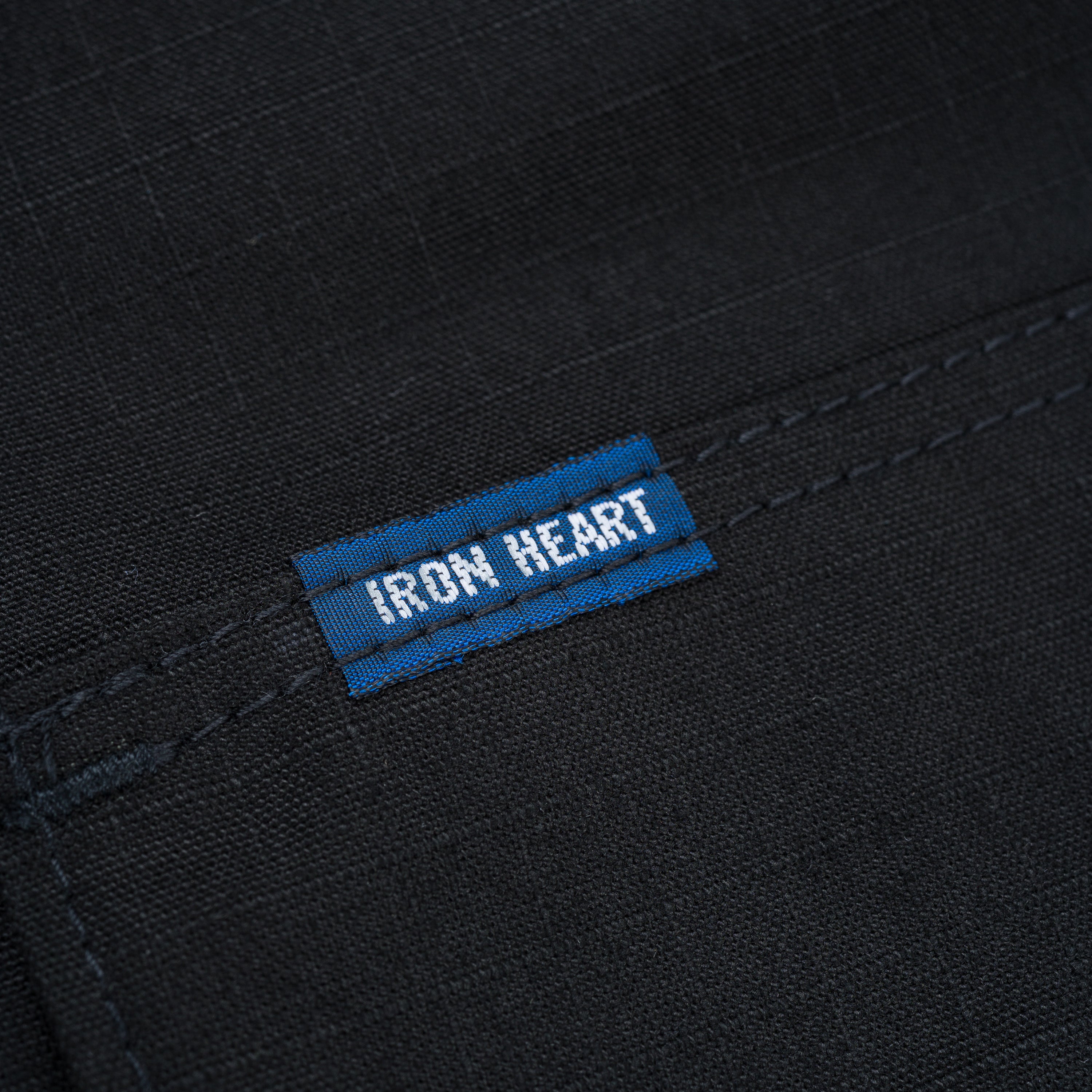 Iron Heart IHSH-415-BLK 8oz Ripstop Short Sleeved Mechanic Shirt - Black