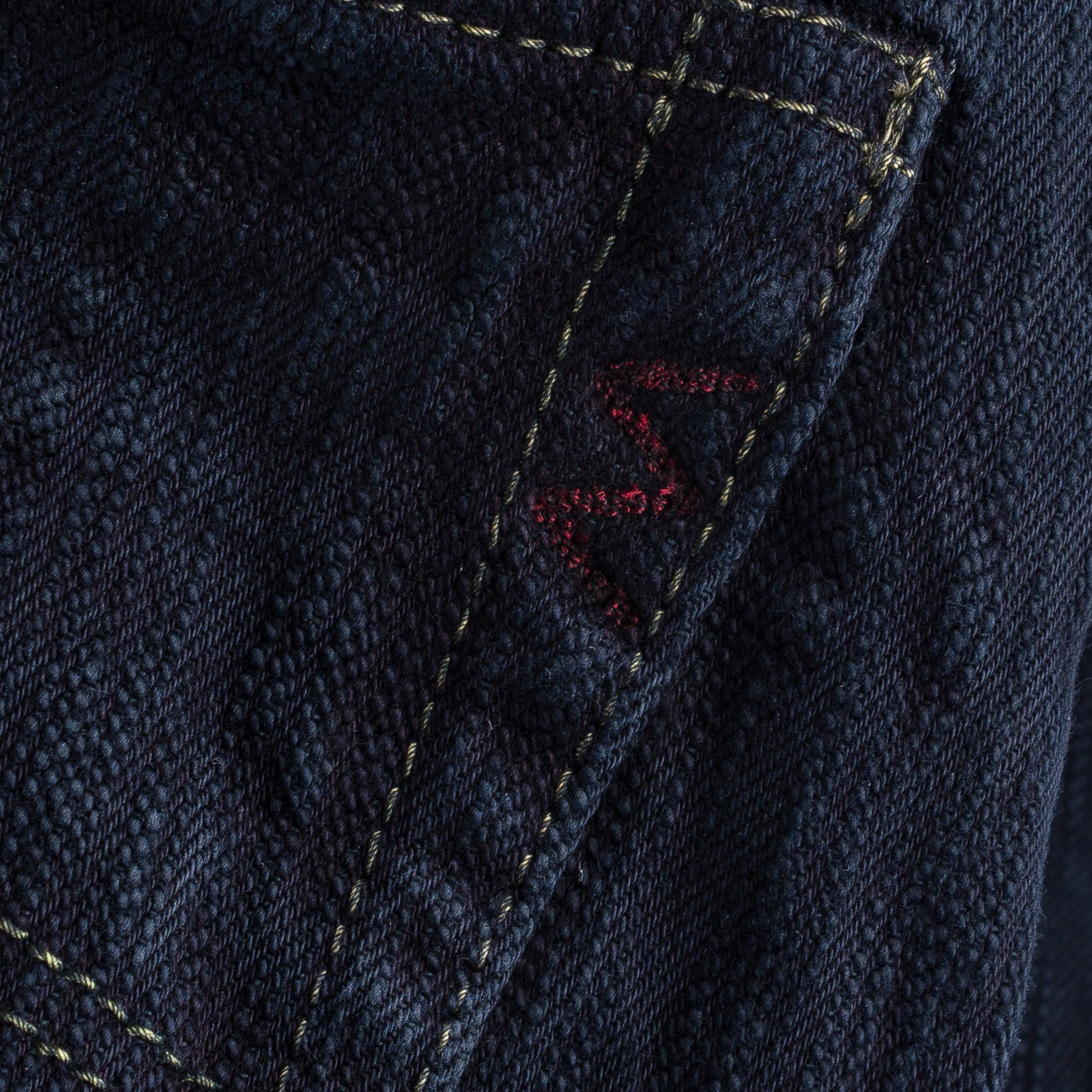 Iron Heart IH-555S-SLBod 16oz Slubby Selvedge Denim Super Slim Cut Jeans - Indigo Overdyed Black