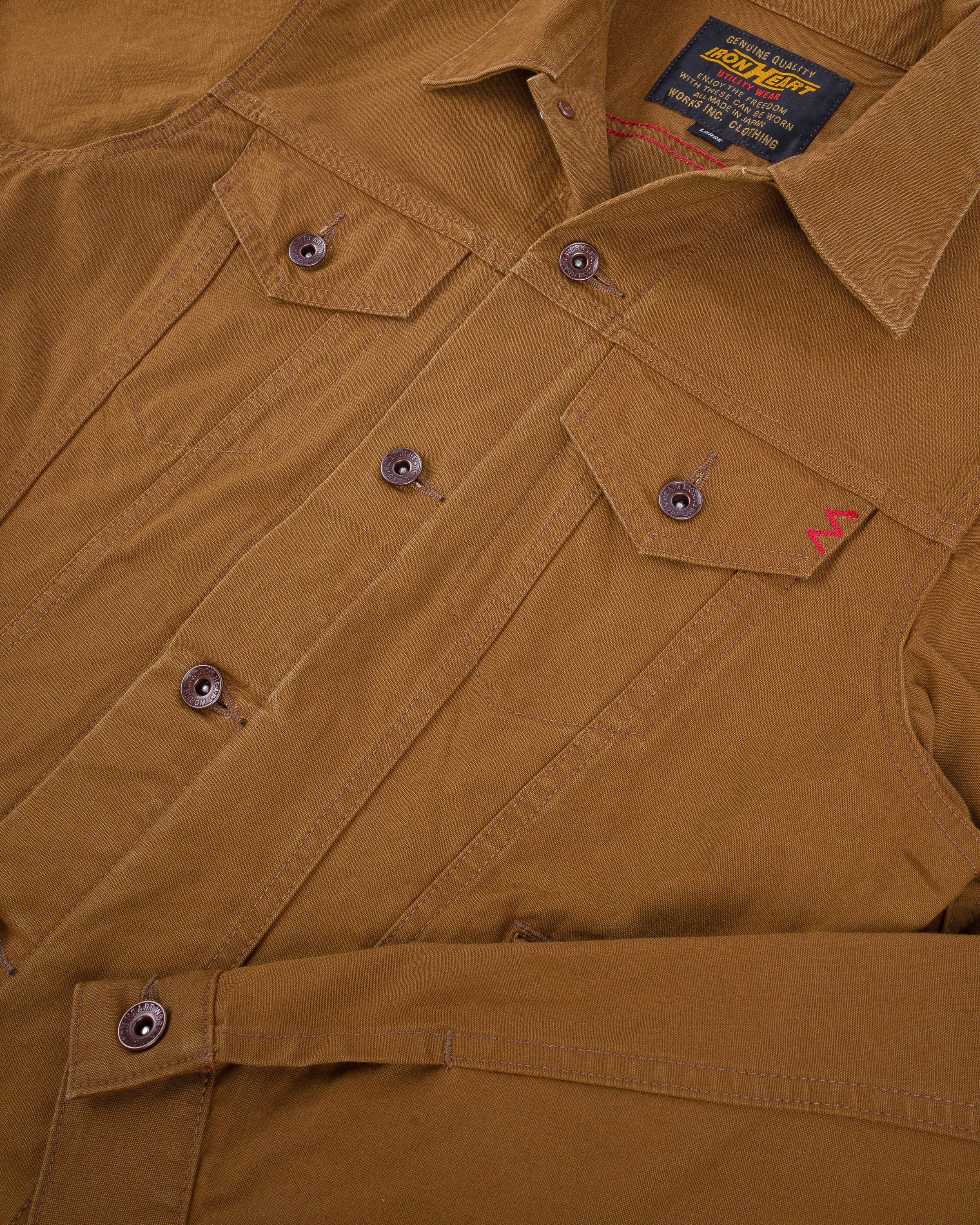 Iron Heart IHJ-147-BRN 9oz Canvas Type III Jacket - Brown